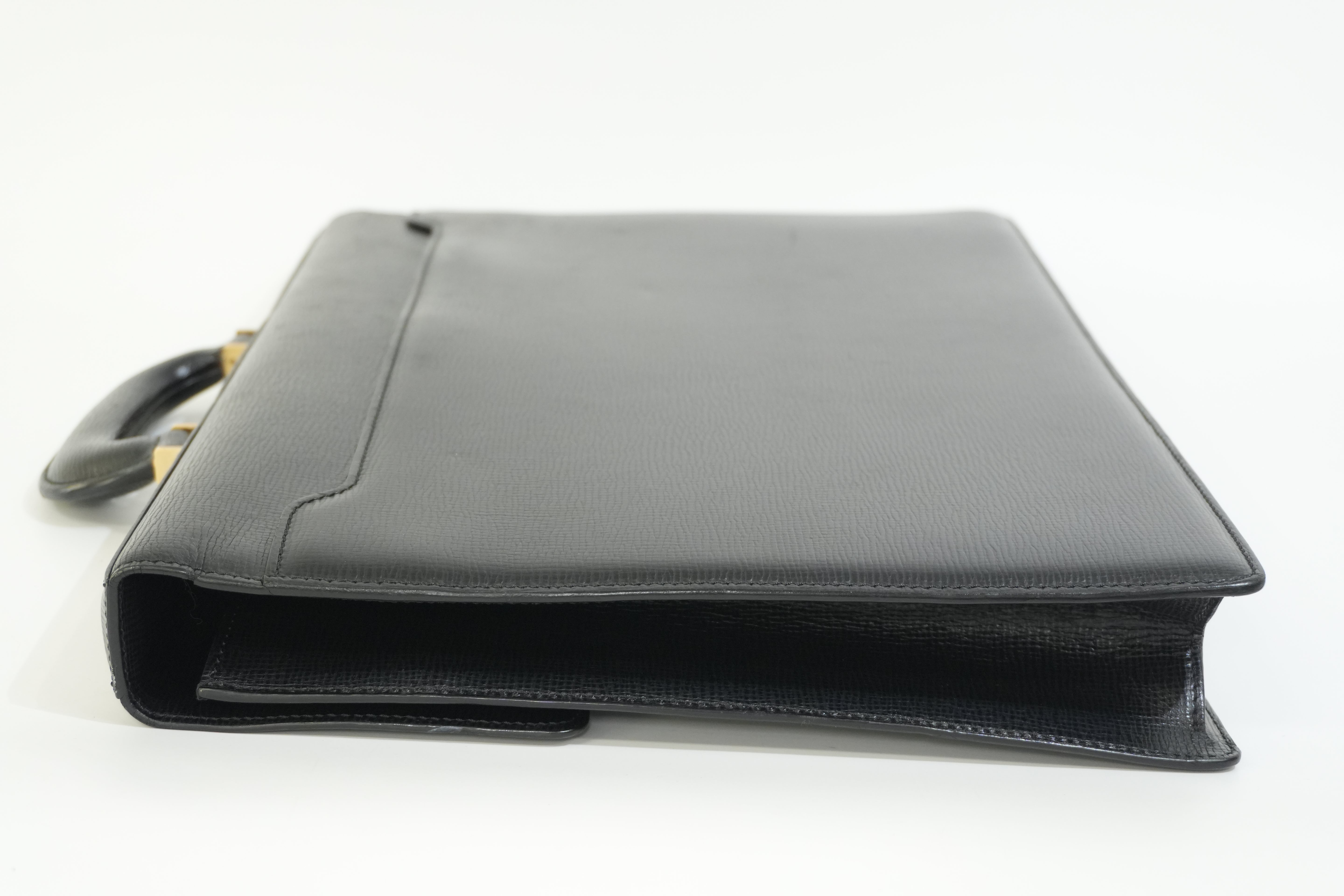 Pre-owned Loewe Leather Briefcase Handbag Black