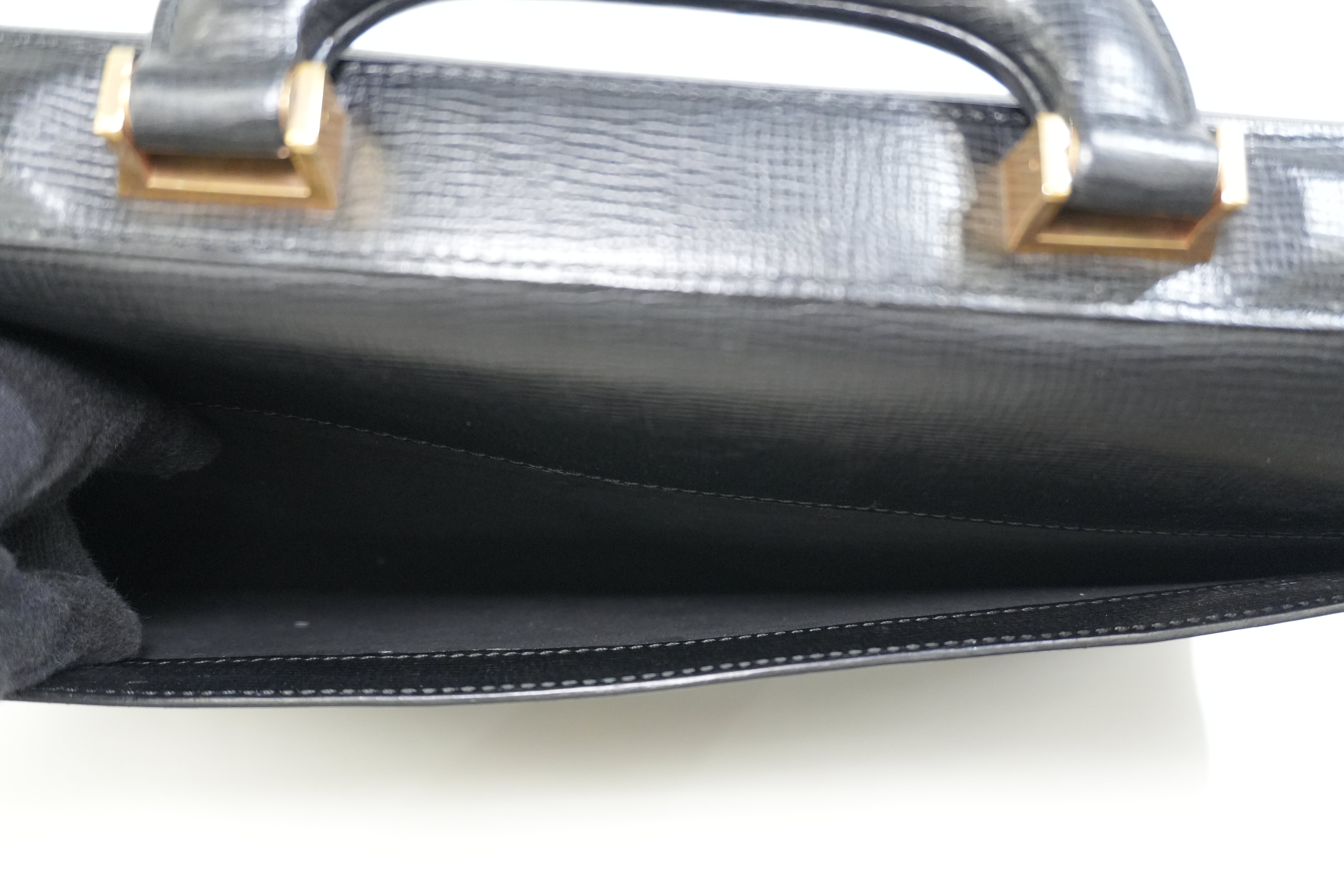 Pre-owned Loewe Leather Briefcase Handbag Black