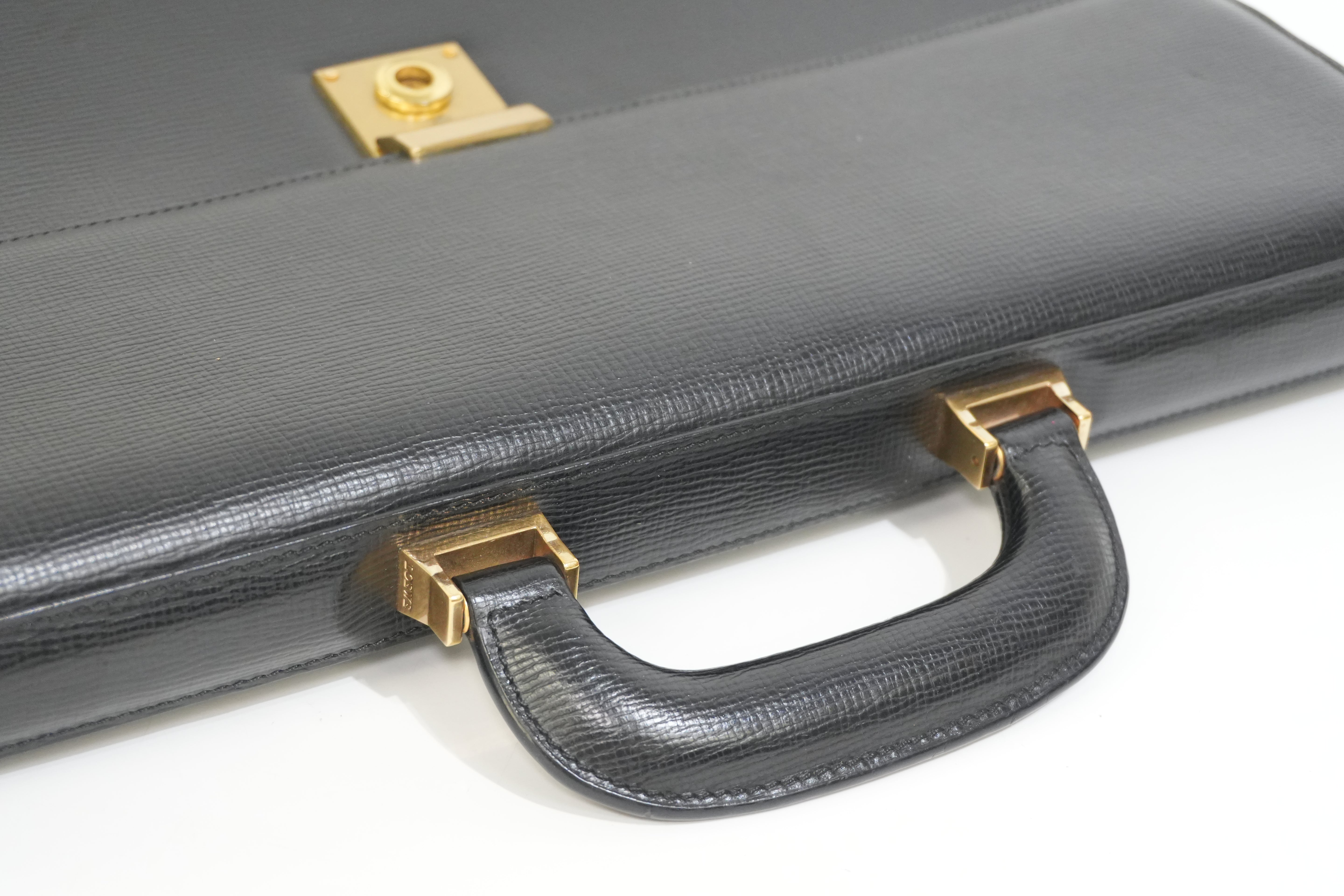 Pre-owned Loewe Leather Briefcase Handbag Black