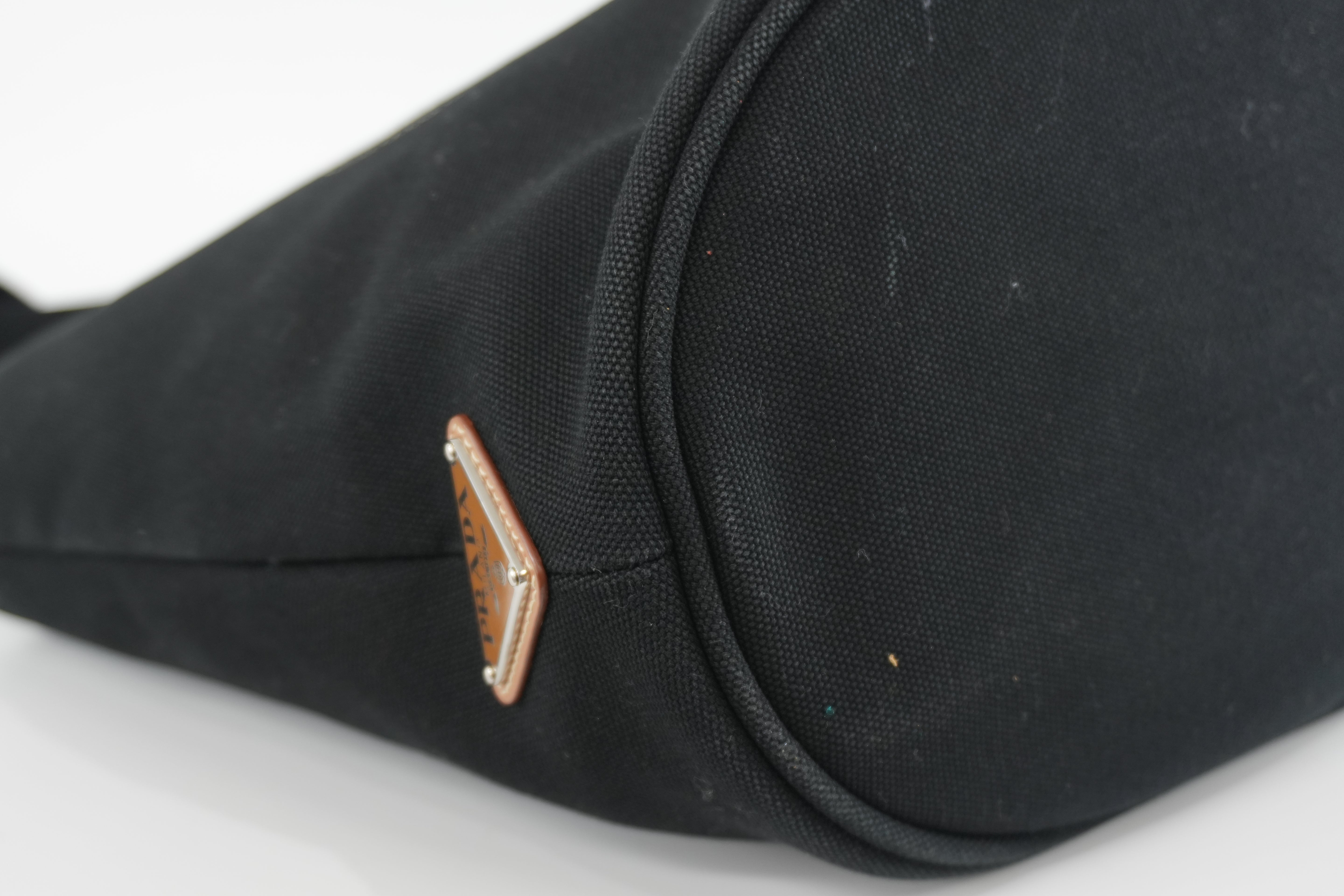 Prada Two Way Shoulder Bag Black Used