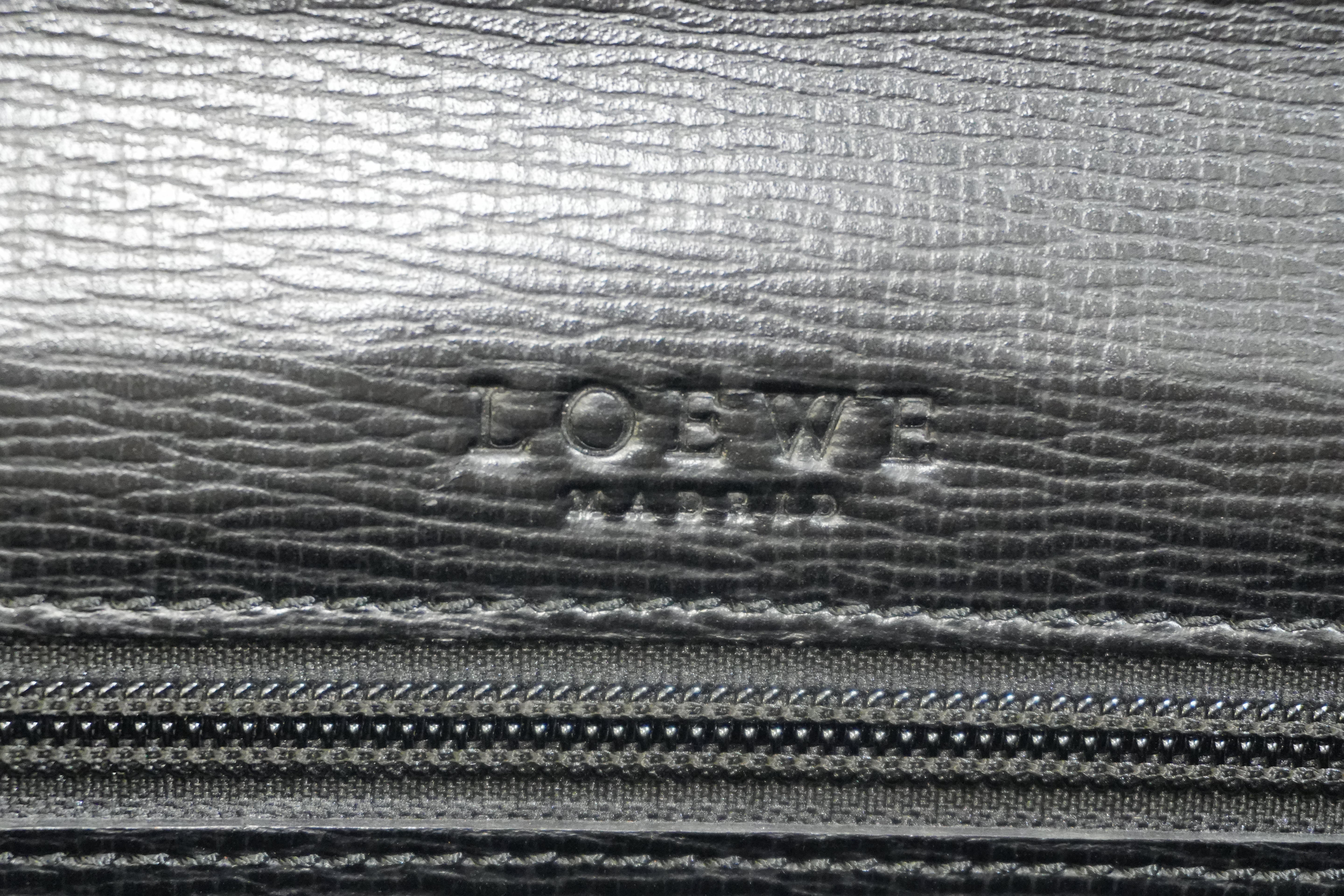 Pre-owned Loewe Leather Briefcase Handbag Black