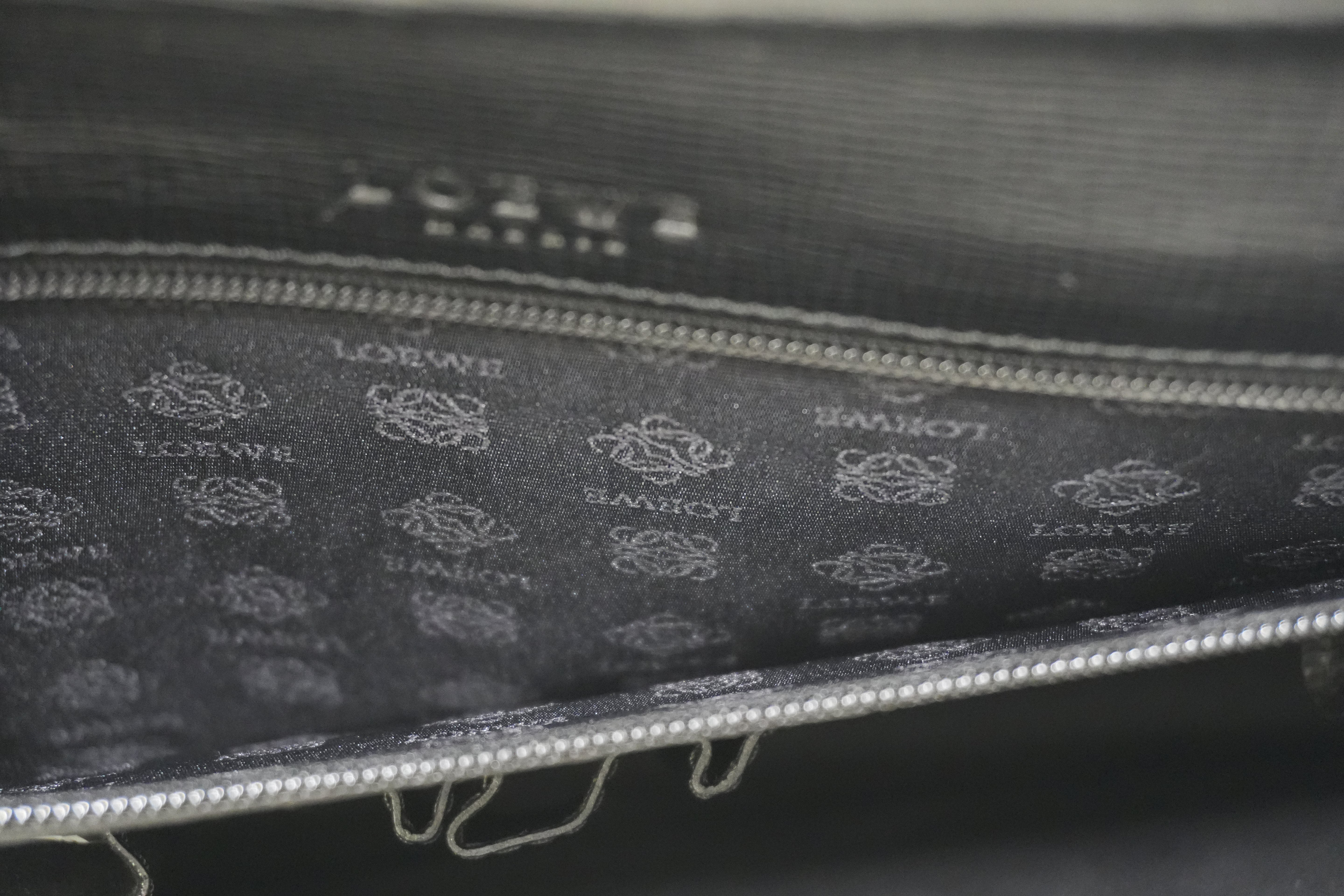 Pre-owned Loewe Leather Briefcase Handbag Black