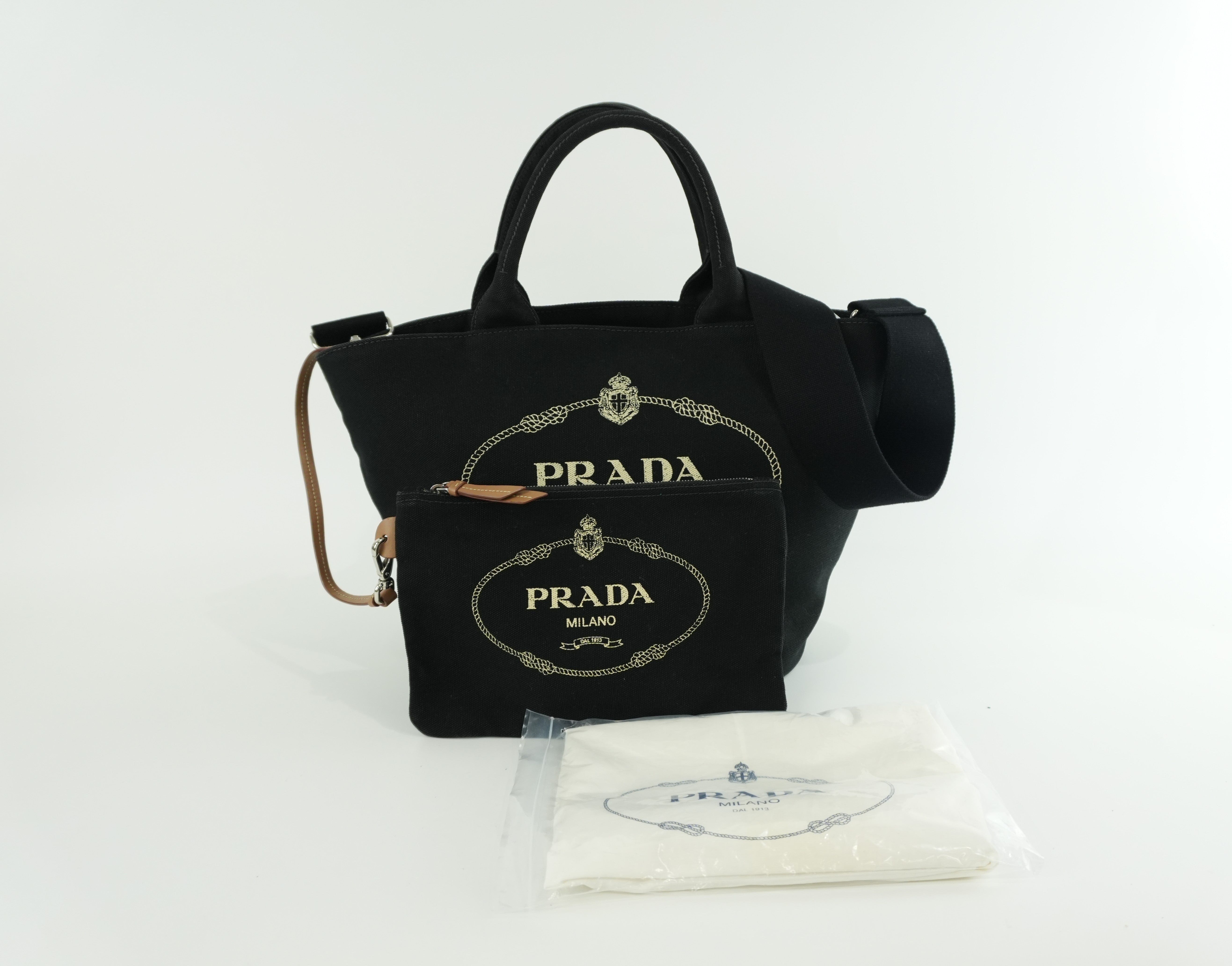 Prada Two Way Shoulder Bag Black Used