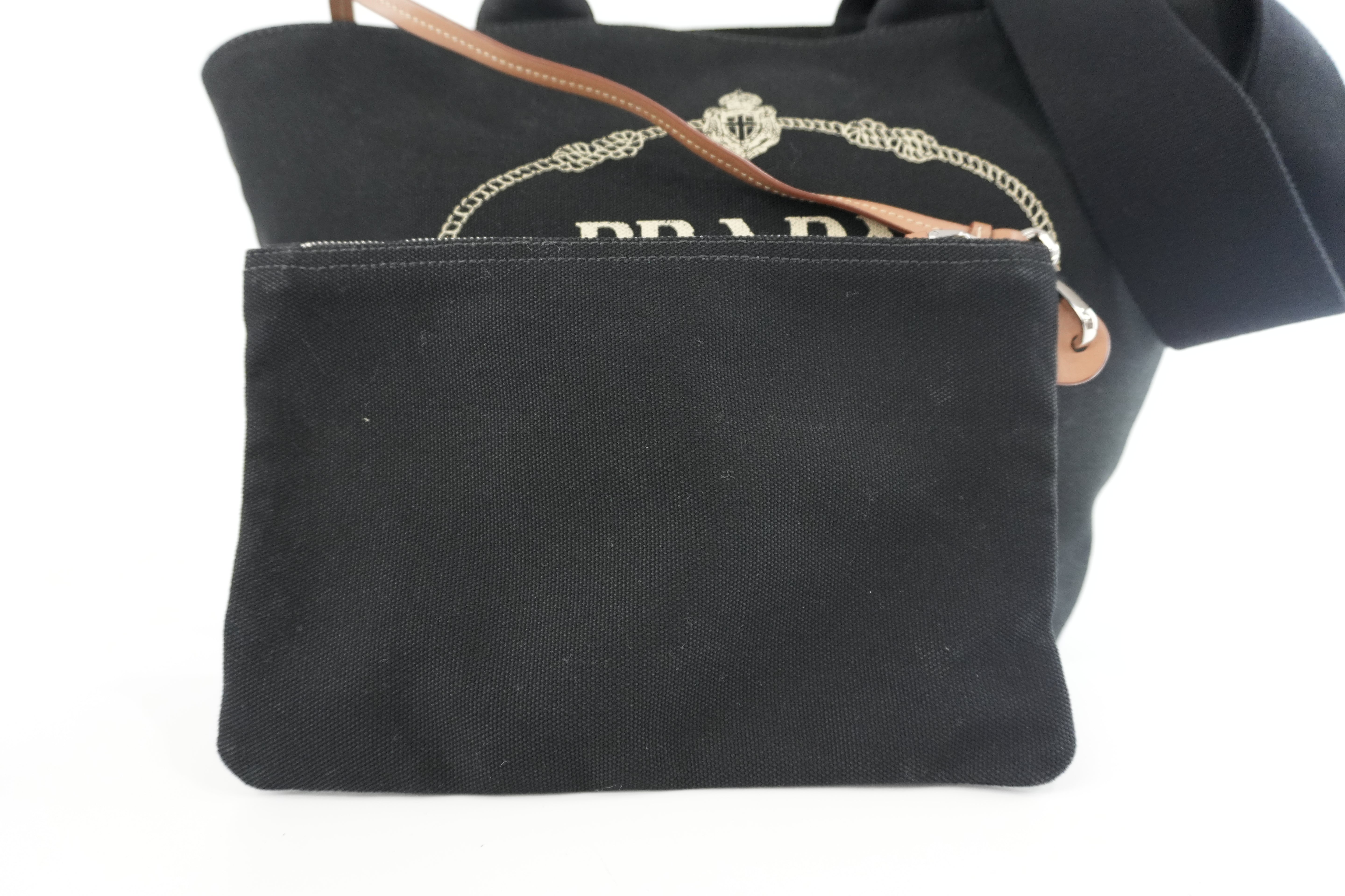 Prada Two Way Shoulder Bag Black Used