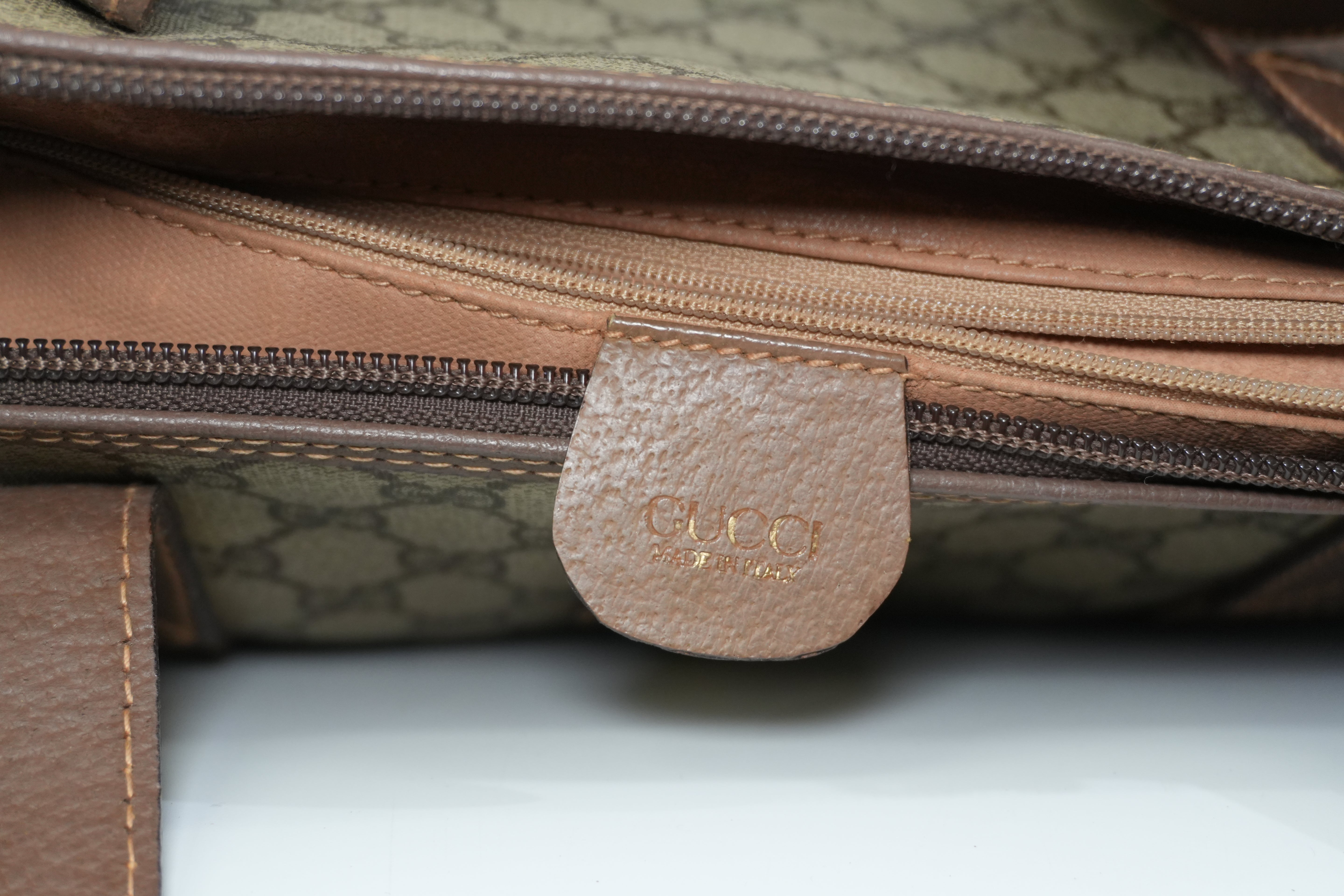 Pre-owned Gucci Guccisima Travel Tote Bag Brown