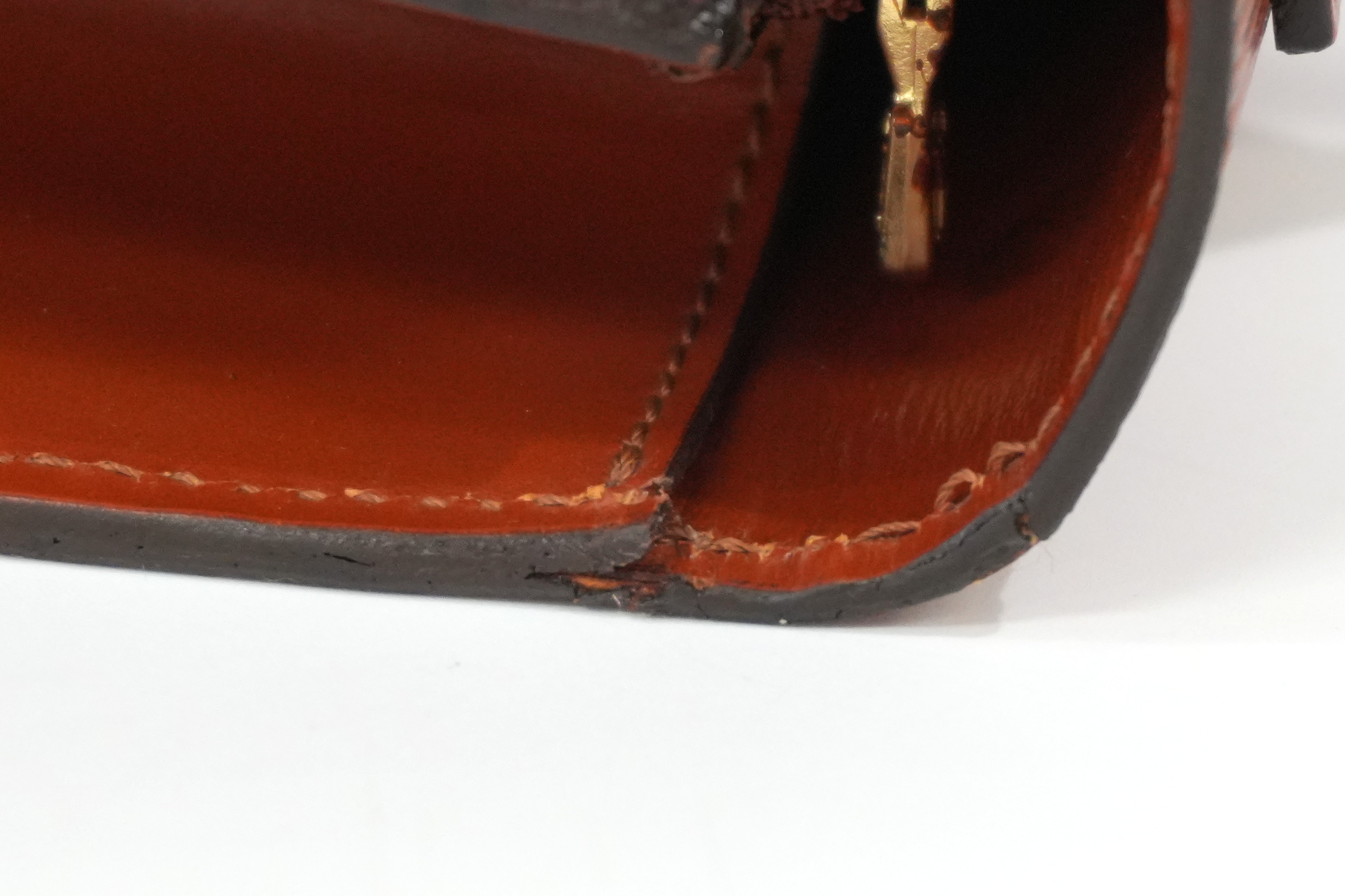 Pre-owned Louis Vuitton Epi Concorde Top Handle Handbag Kenya Brown