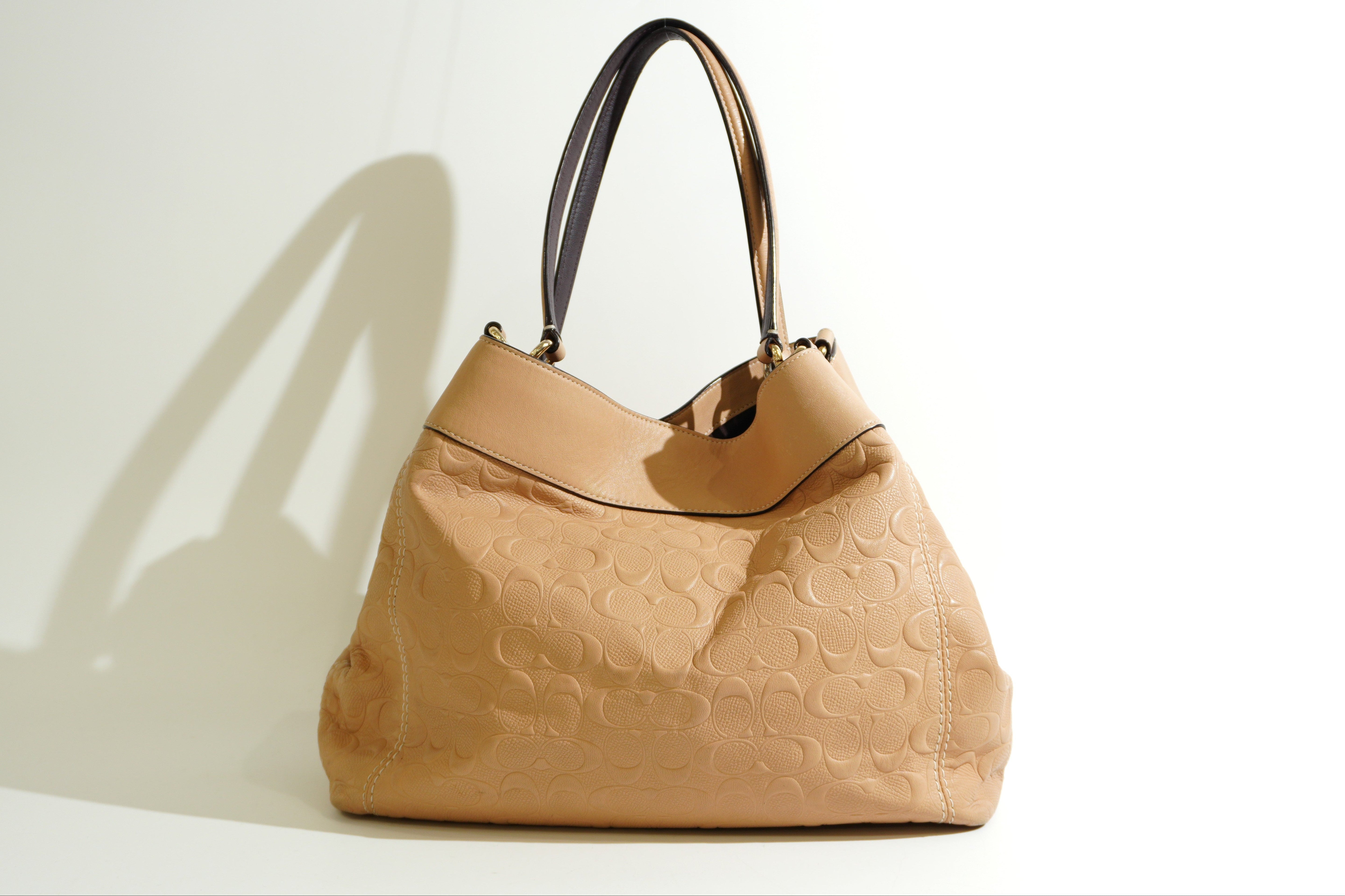 Pre-owned Coach Shoulder Tote Bag Beige