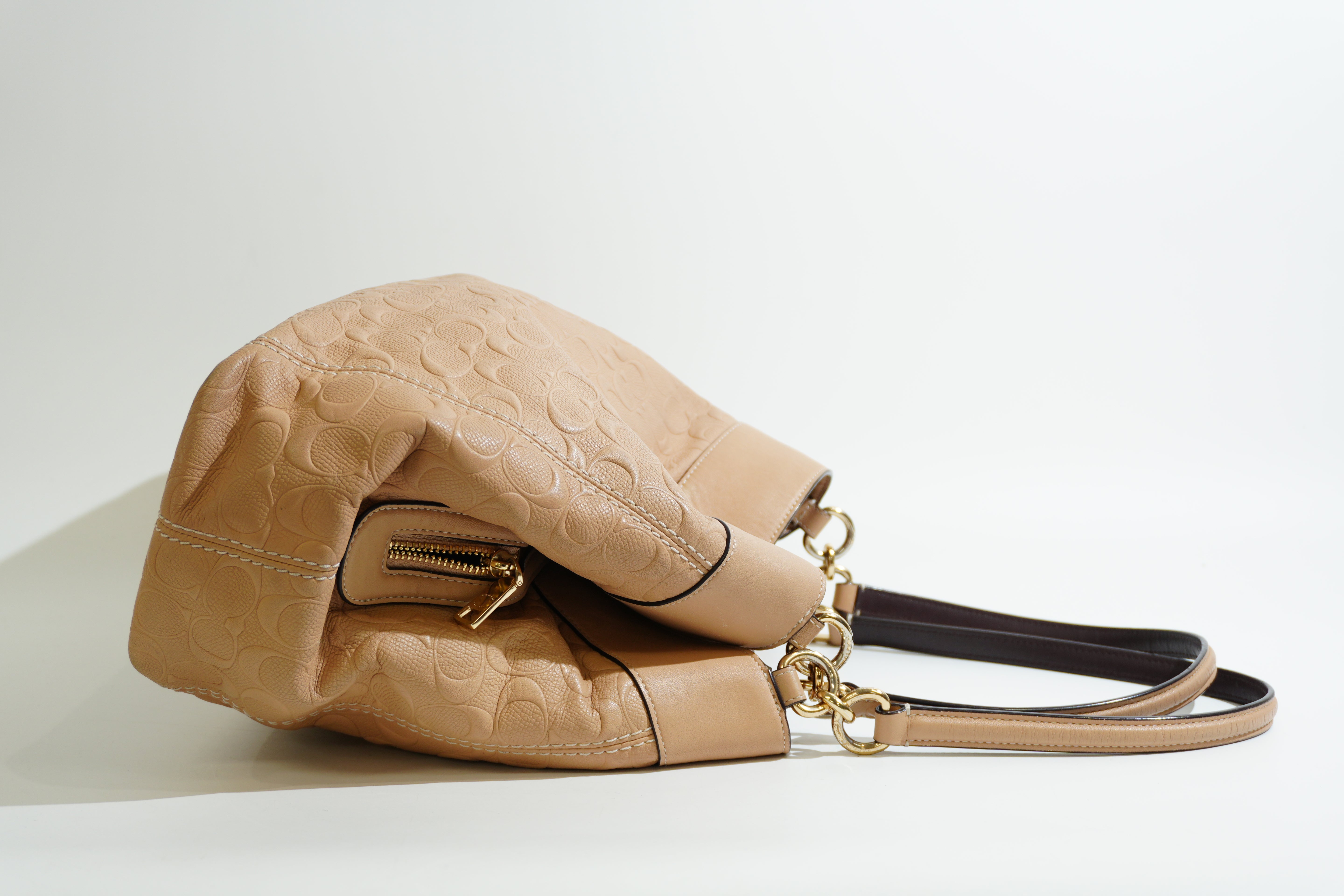 Pre-owned Coach Shoulder Tote Bag Beige