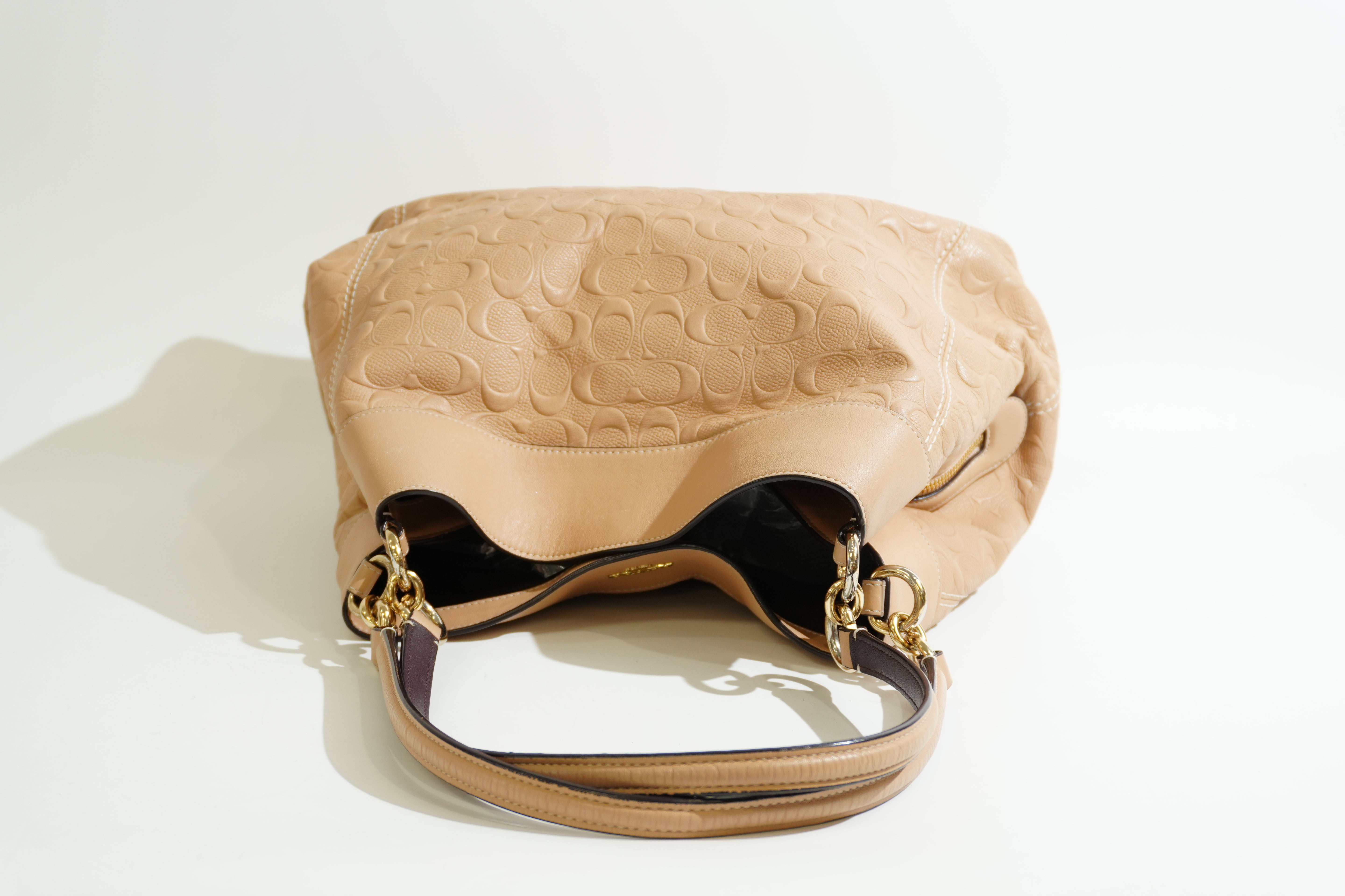 Pre-owned Coach Shoulder Tote Bag Beige