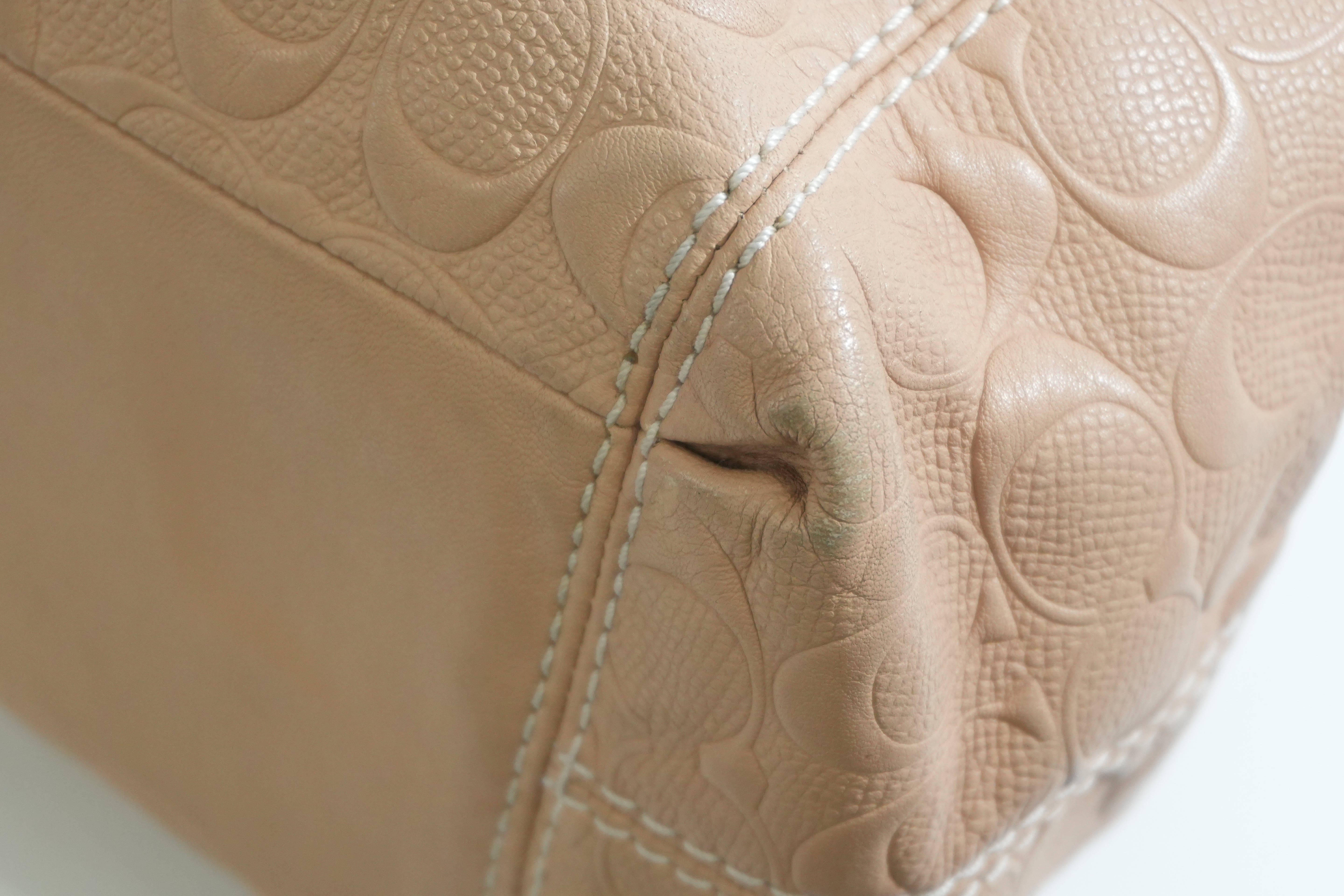 Pre-owned Coach Shoulder Tote Bag Beige