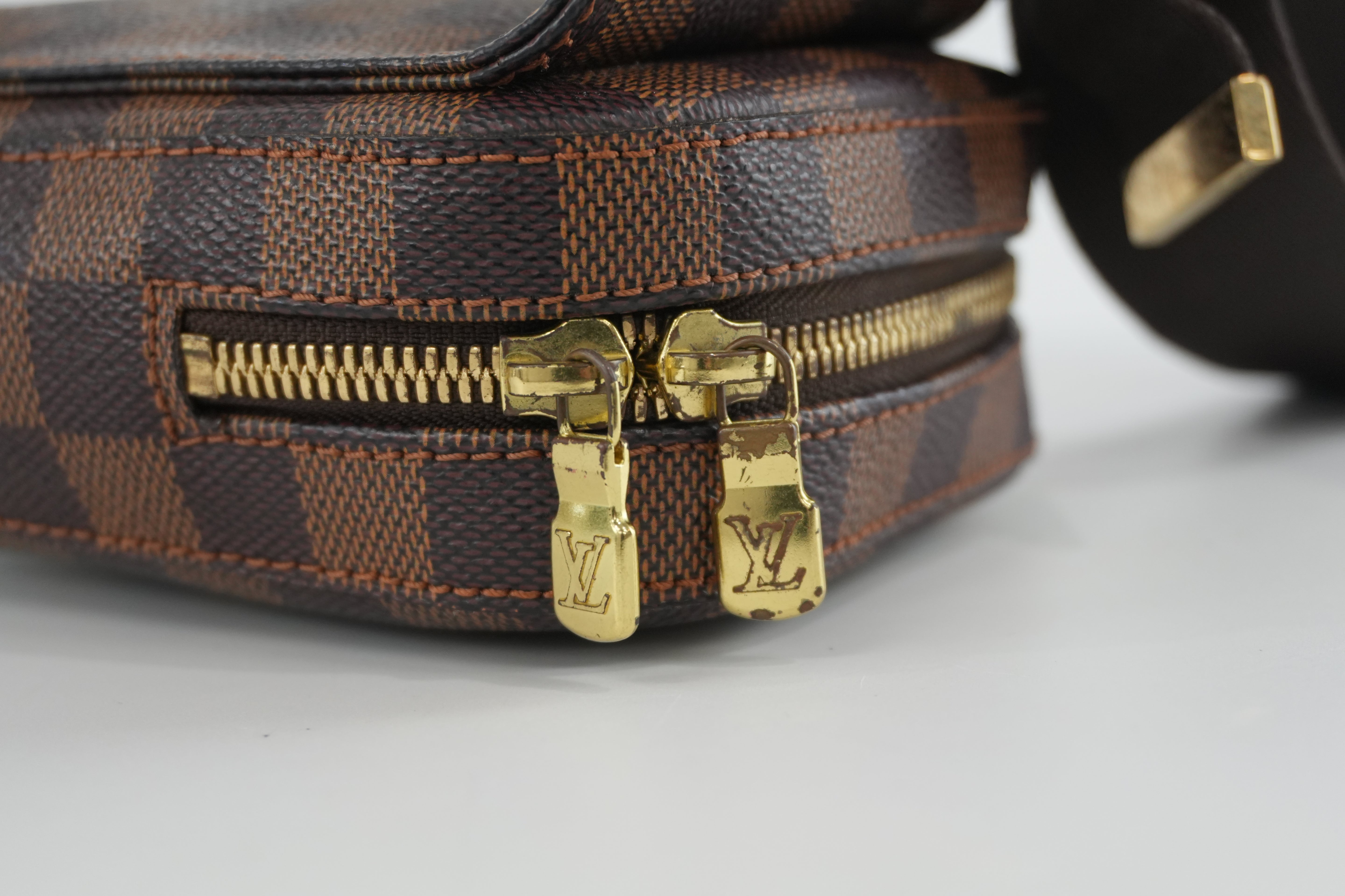 Pre-owned Louis Vuitton Damier Ebene Geronimo Body Bag Used