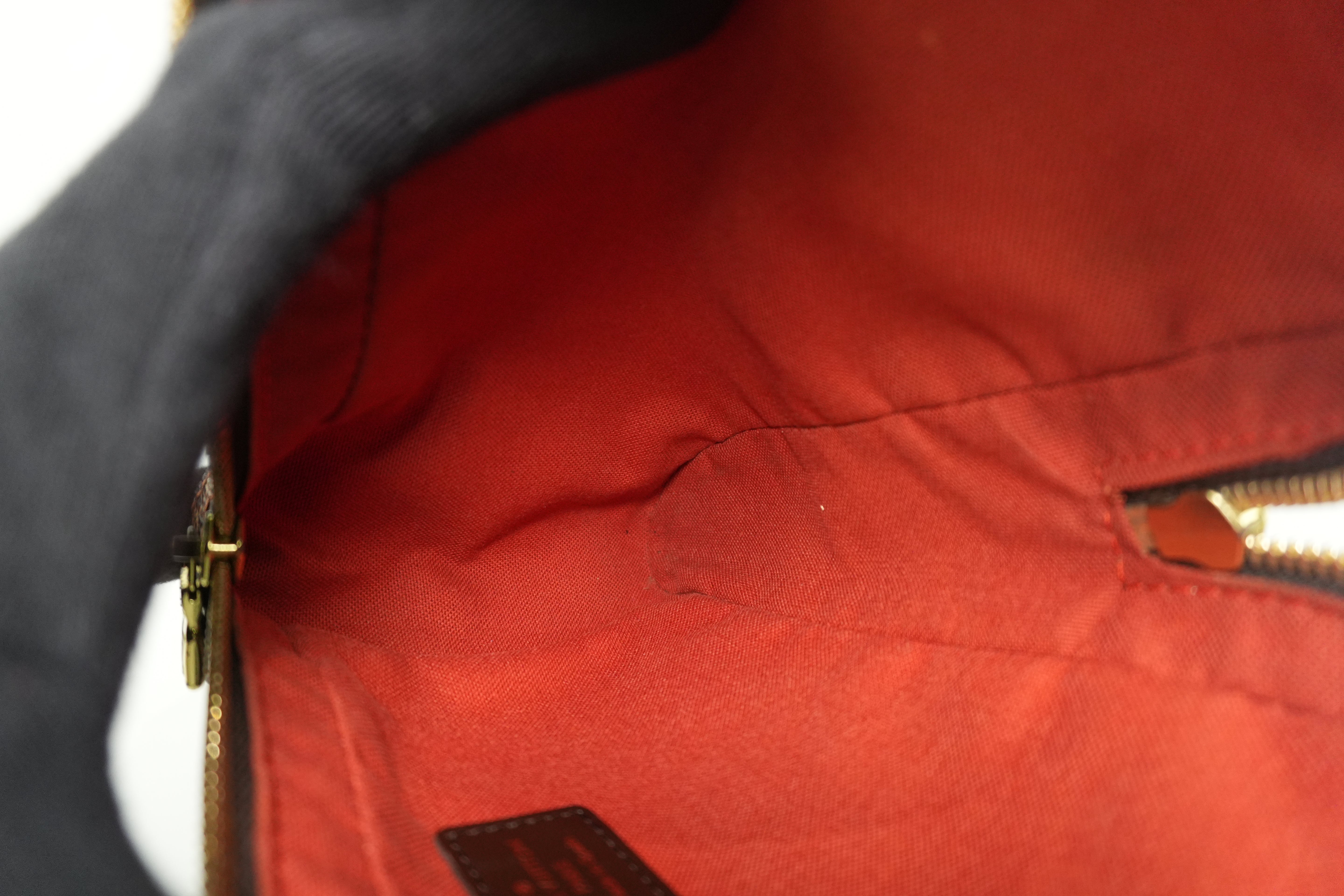 Pre-owned Louis Vuitton Damier Ebene Geronimo Body Bag Used