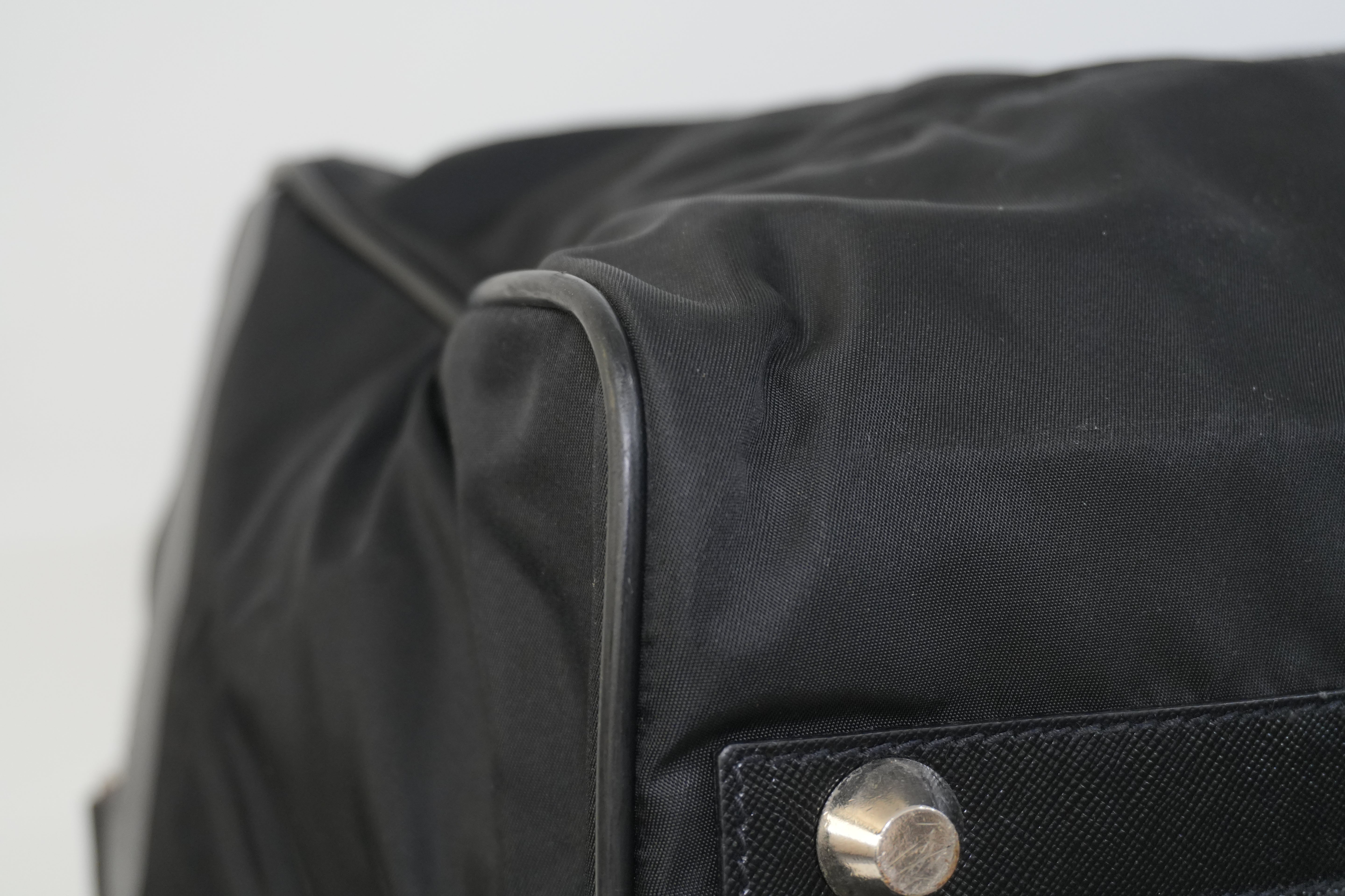 Pre-owned Prada Nylon Travel Bag Black
