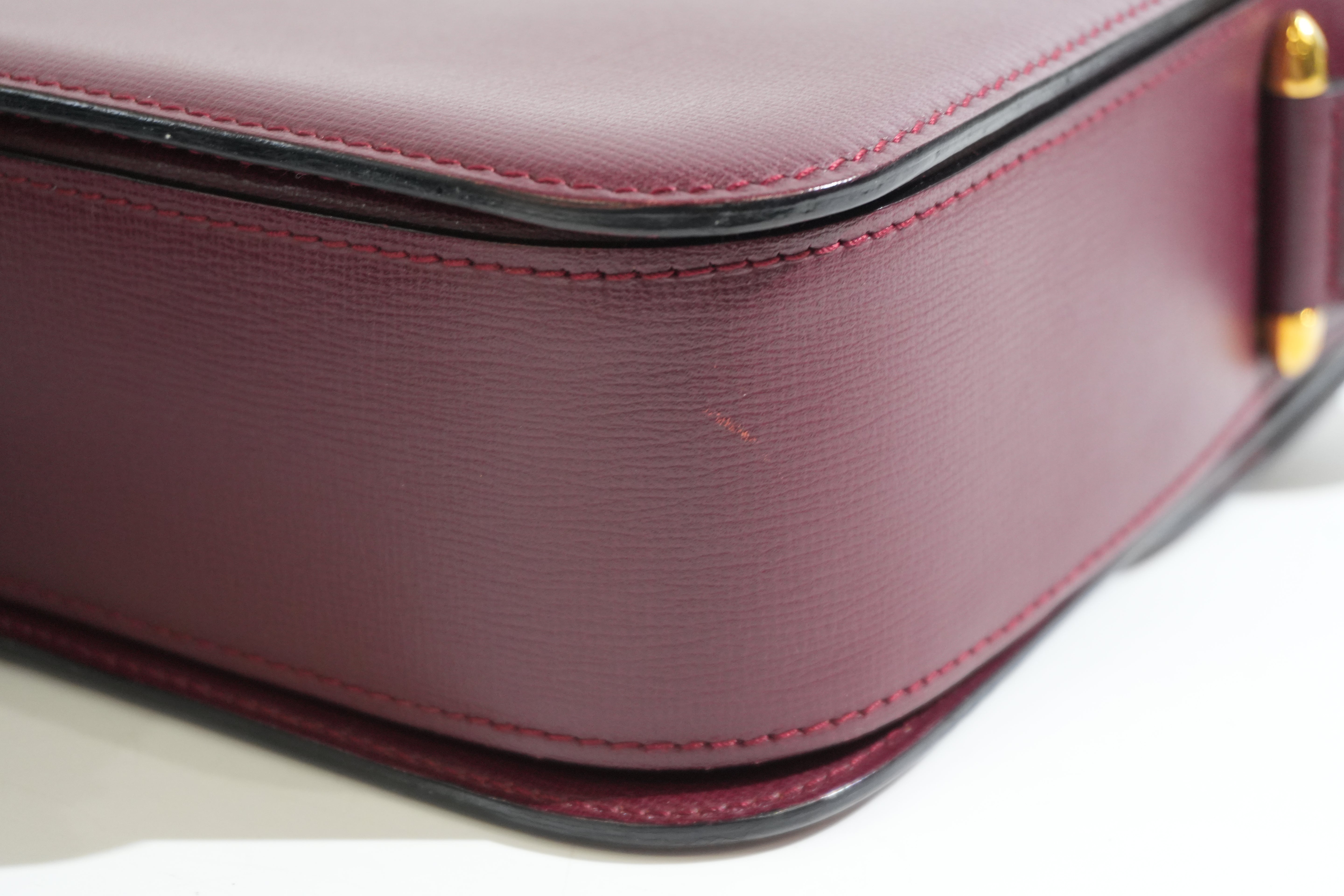 Pre-owned Cartier Must De Cartier Crossbody Bag Burgundy