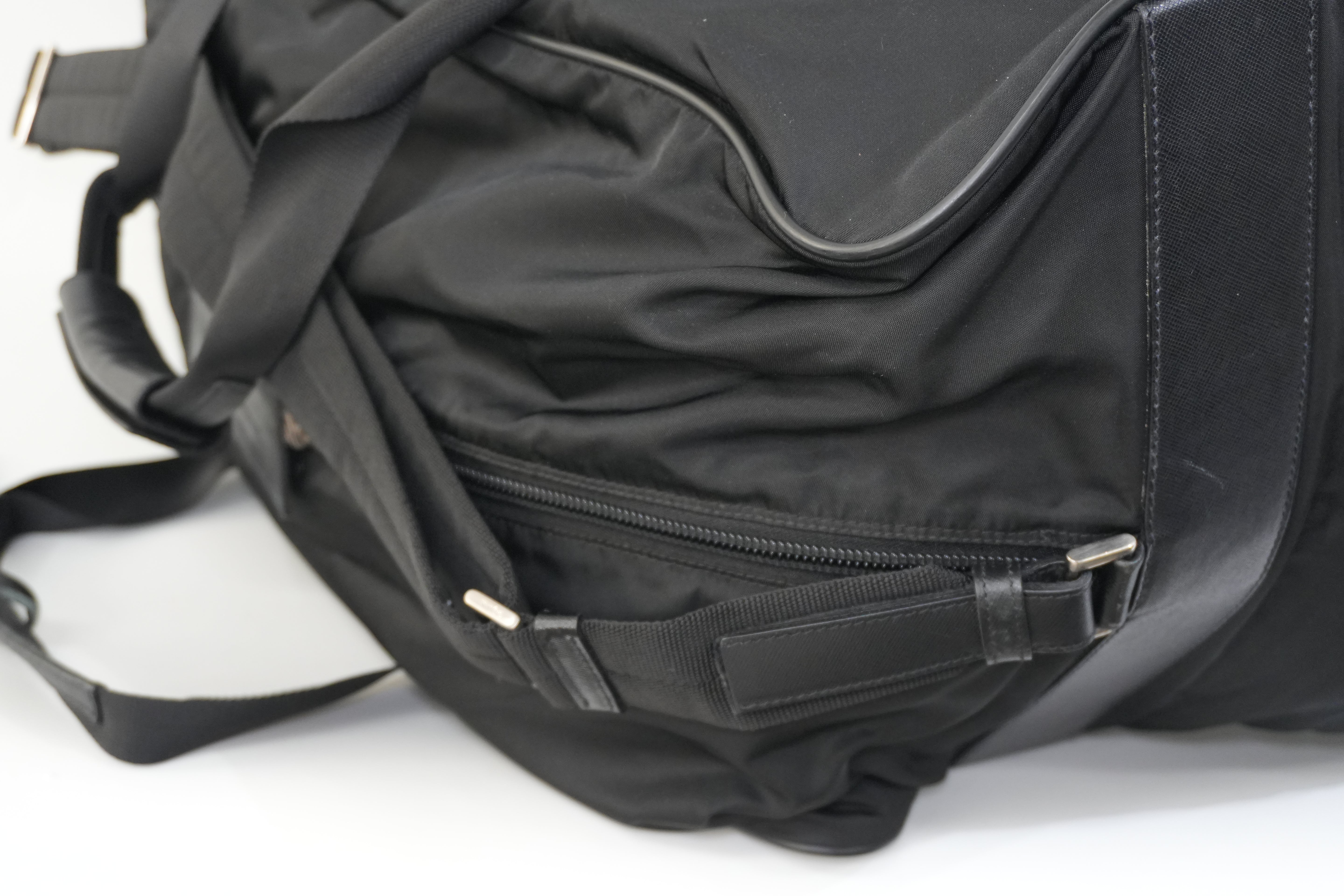 Pre-owned Prada Nylon Travel Bag Black