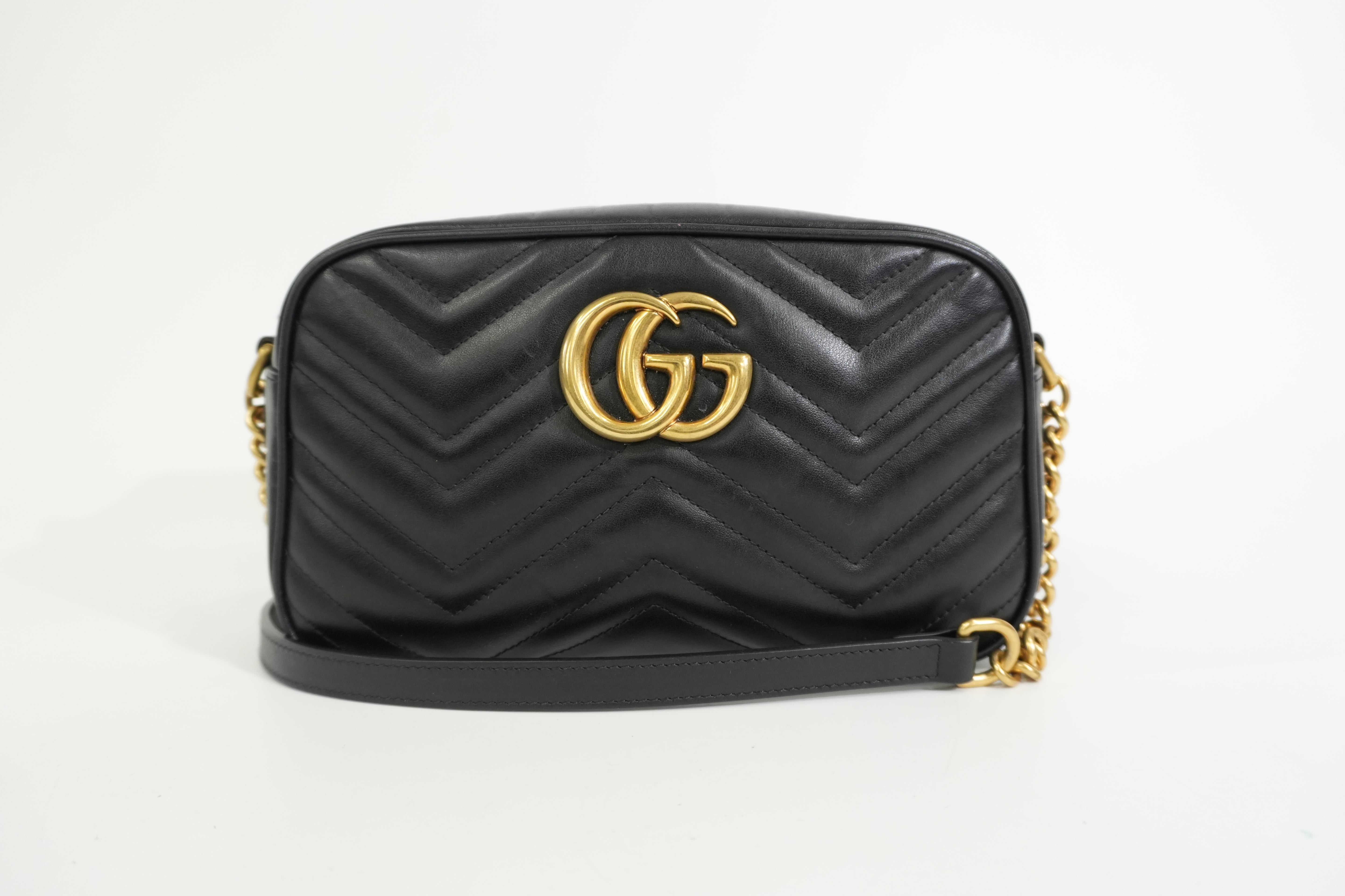 Pre-owned Gucci Marmont Shoulder Bag Black