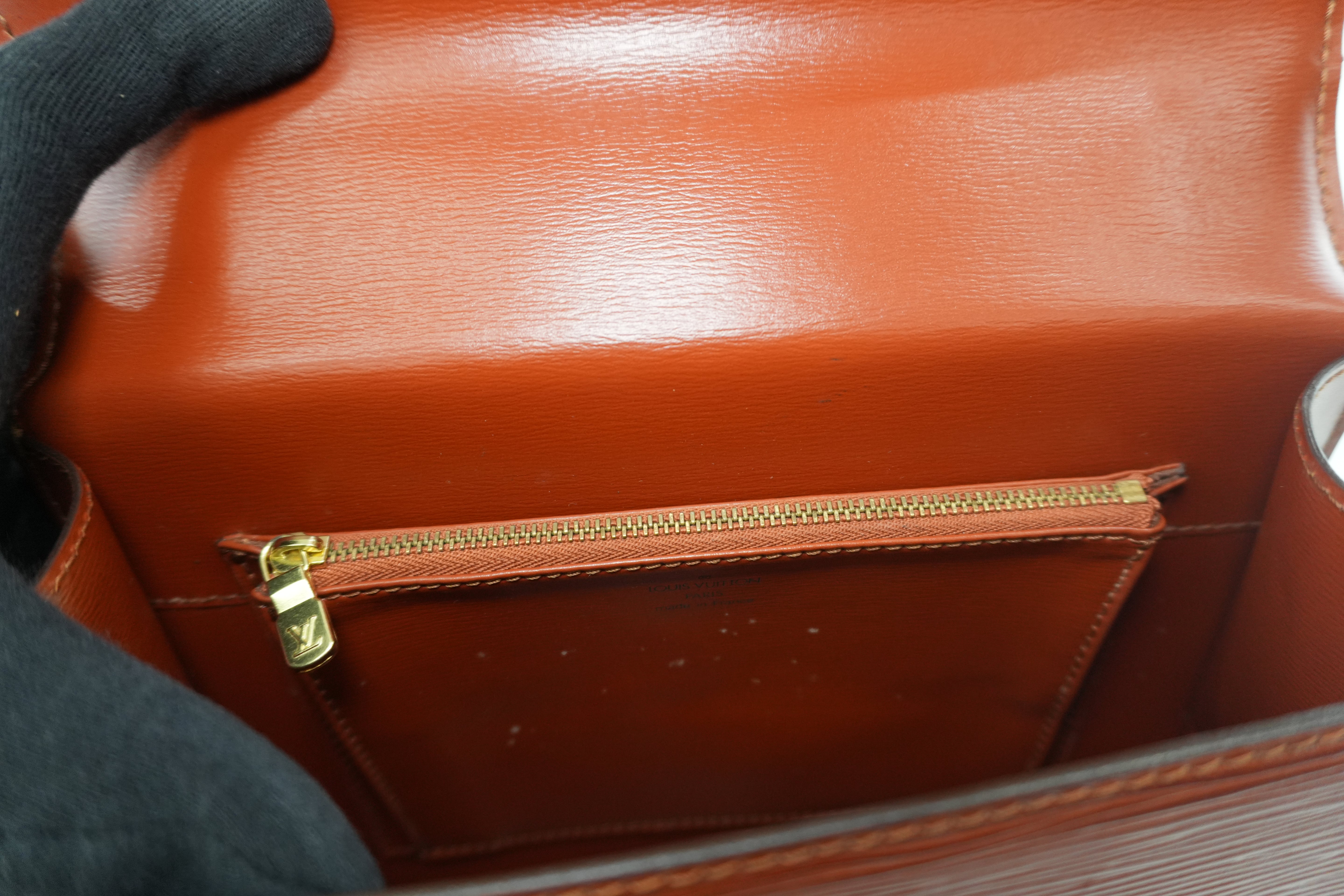 Louis Vuitton Malesherbe Handbag Epi Kenya Brown Used