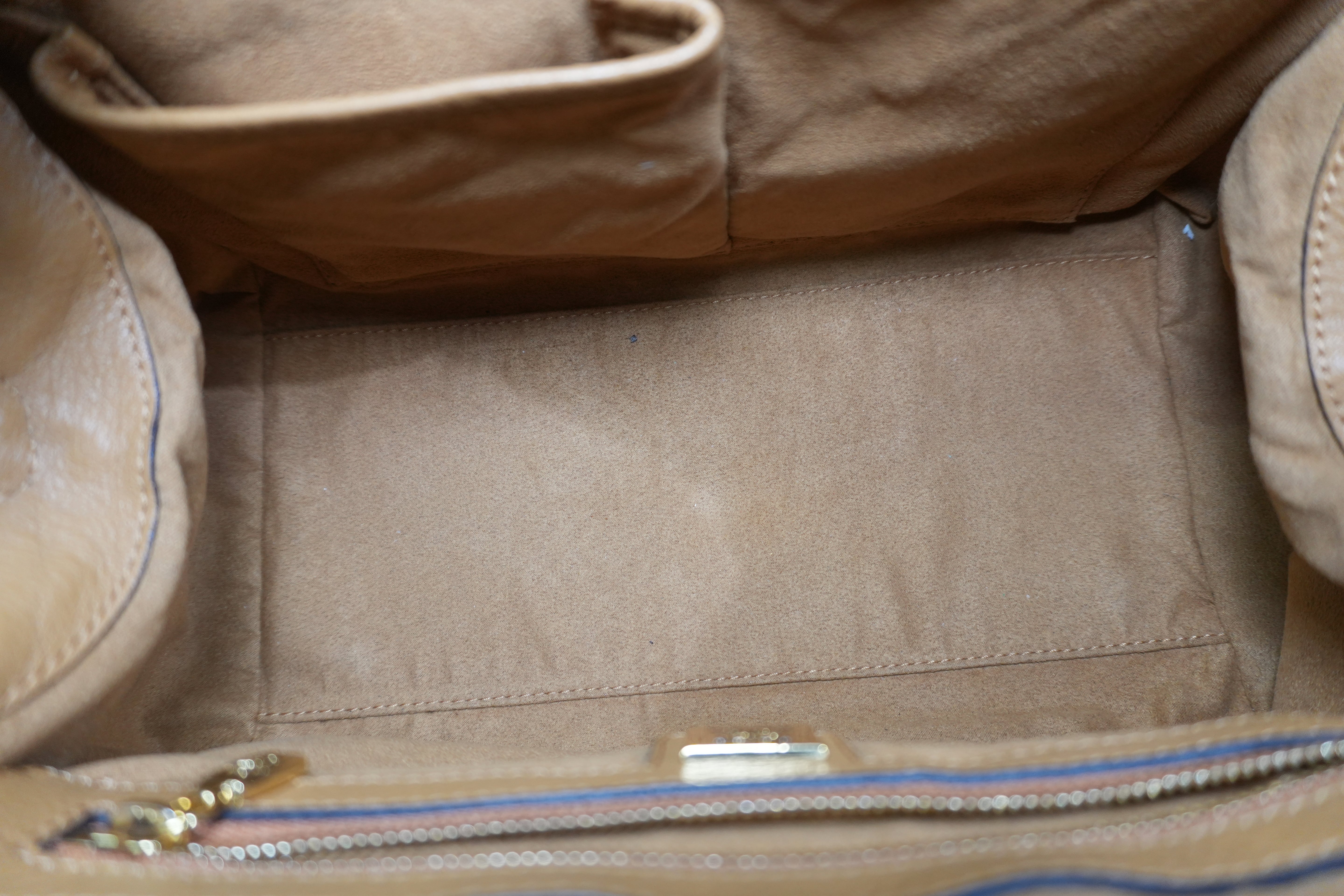 Pre-owned MCM Two Way Boston Bag Cognac