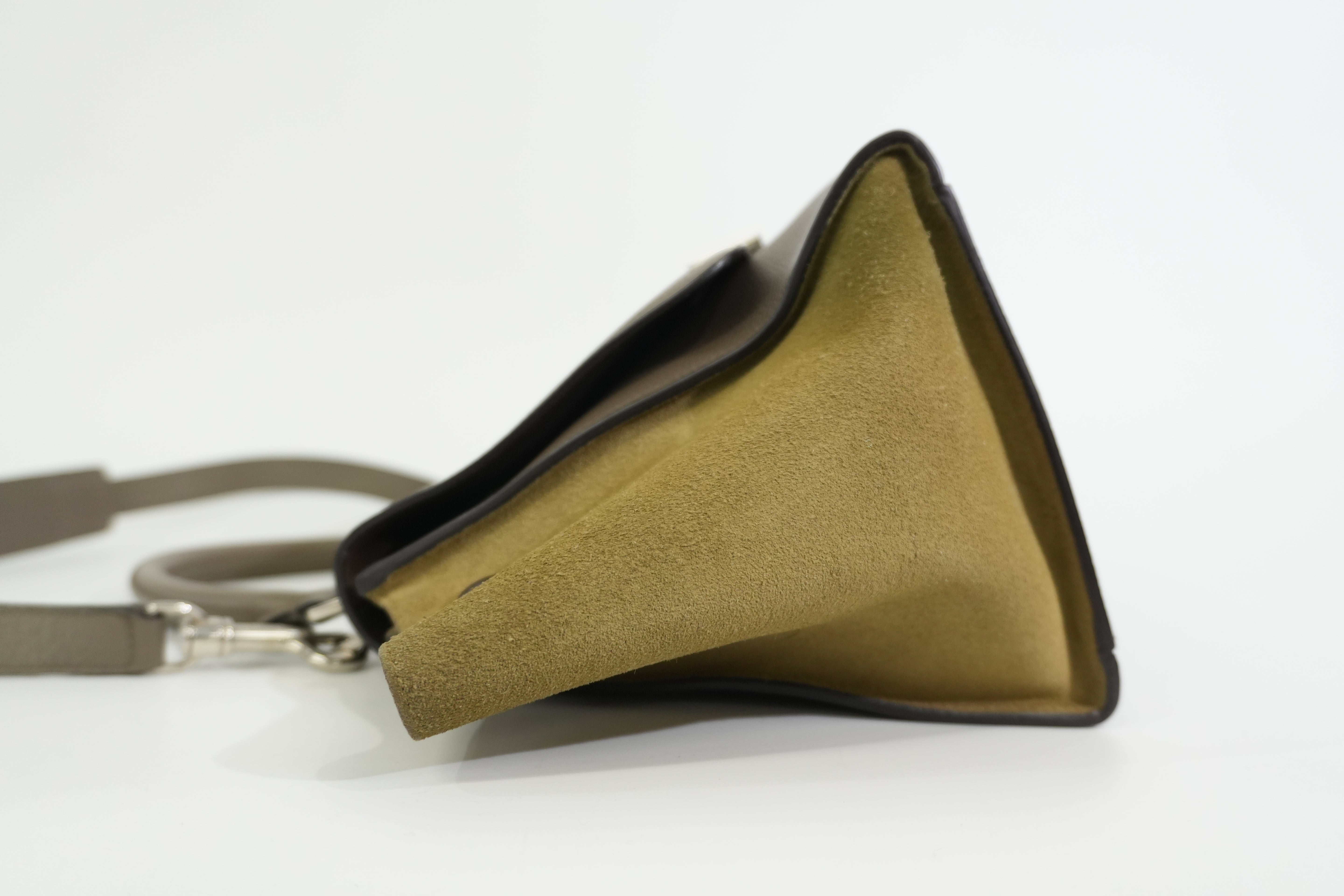 Pre-owned Celine Trapeze Two Way Shoulder Bag Taupe Gray