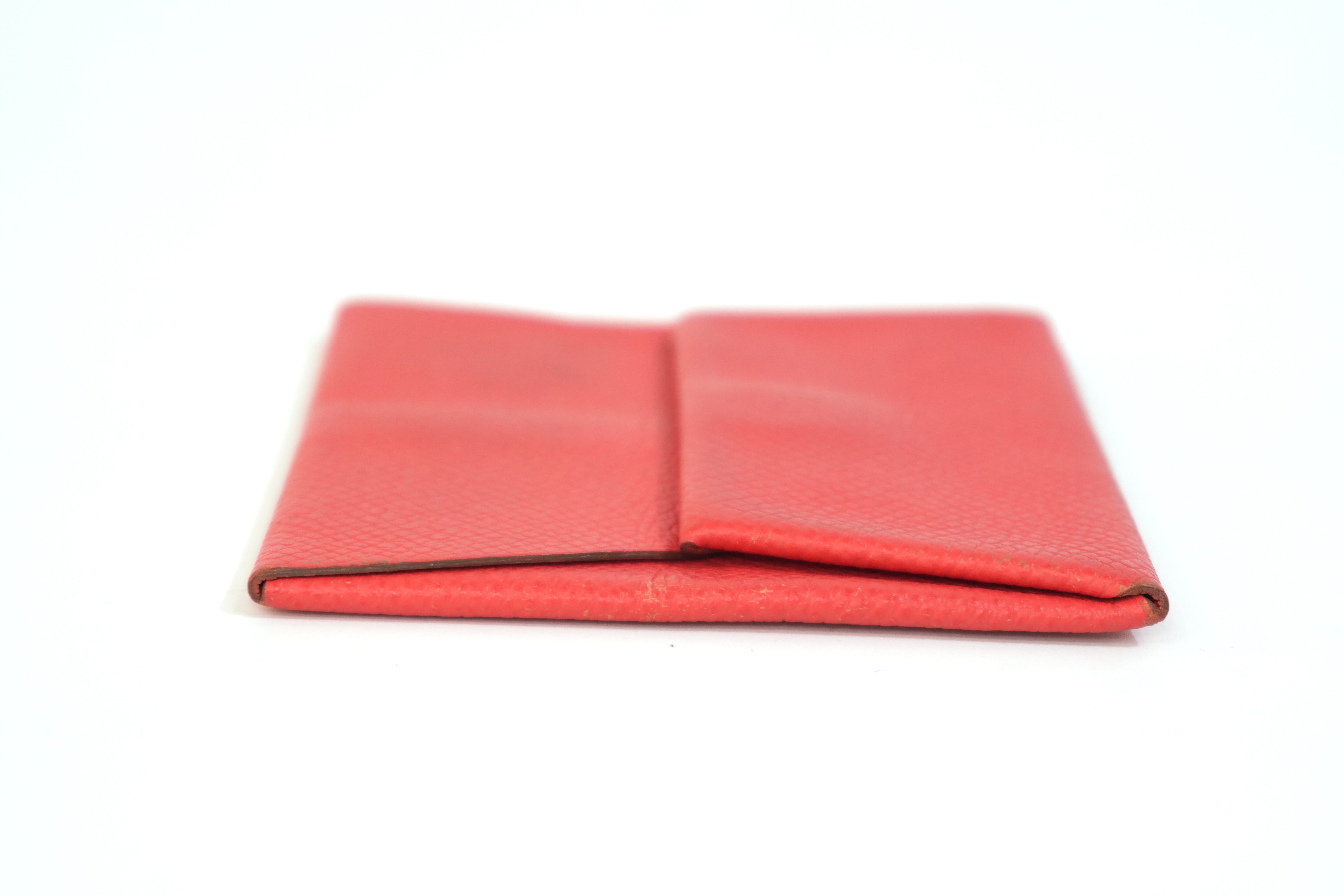 Pre-owned Hermes Leather Money Clip Red