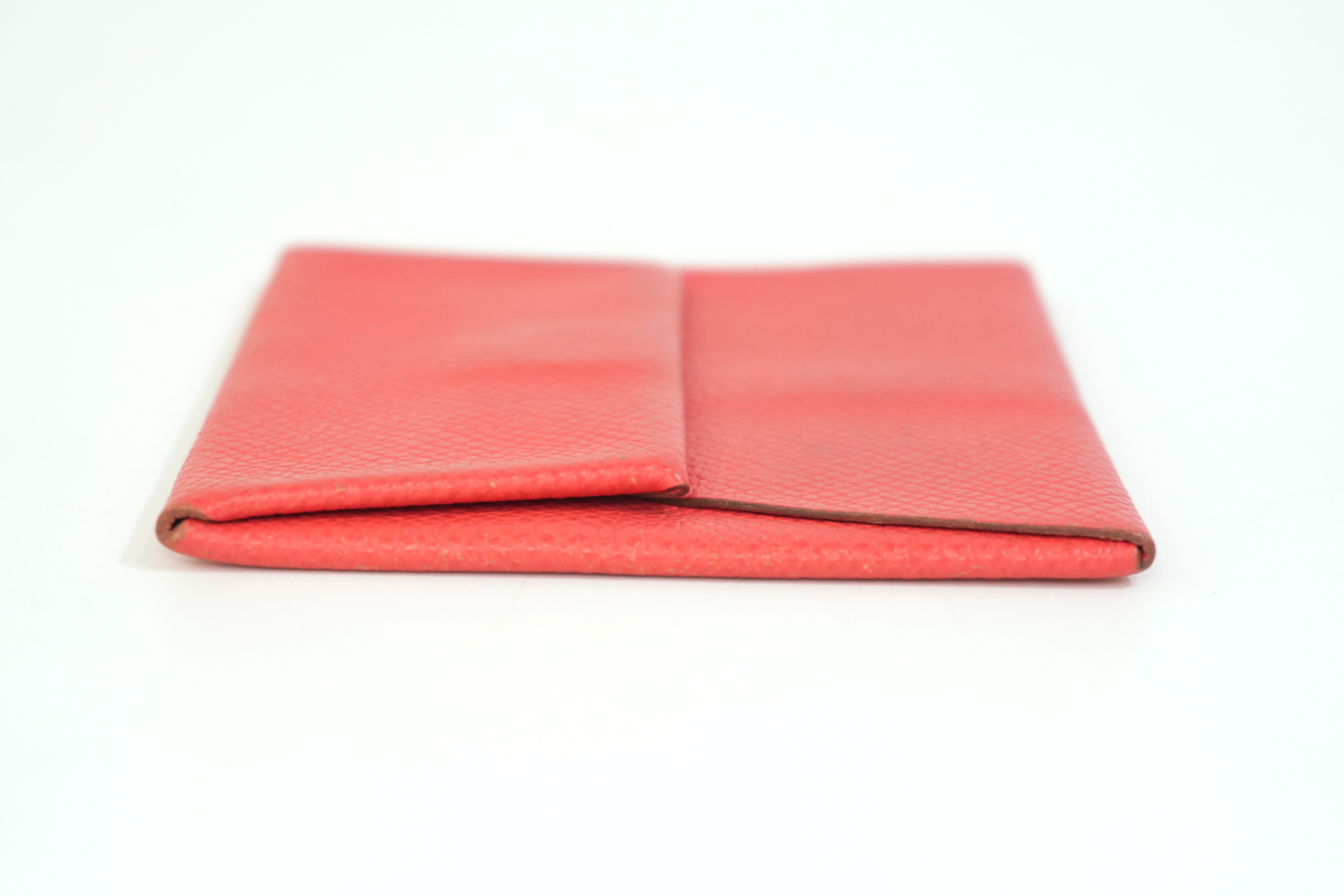 Pre-owned Hermes Leather Money Clip Red