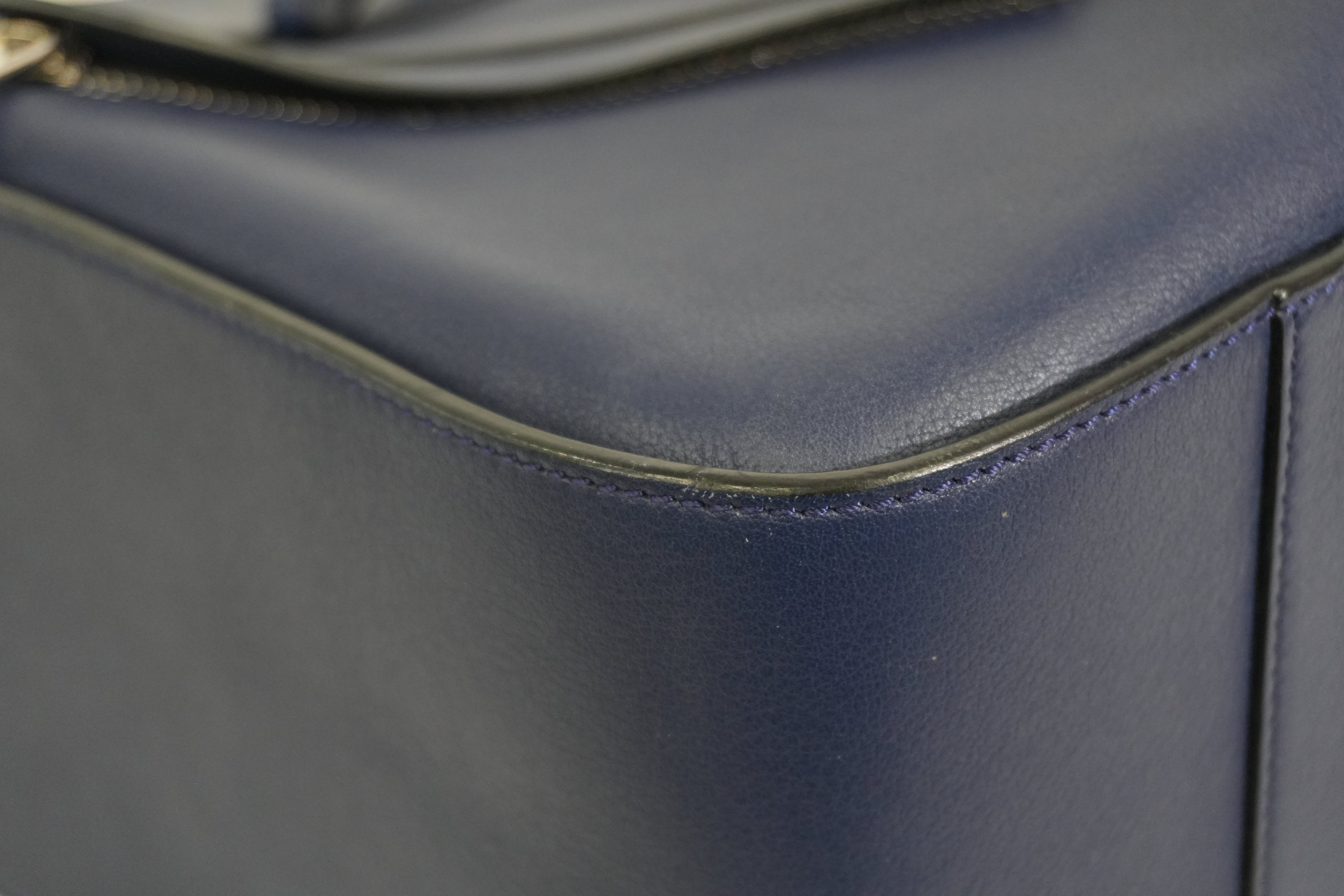 Pre-owned Loewe Hammock Shoulder Bag Navy Blue