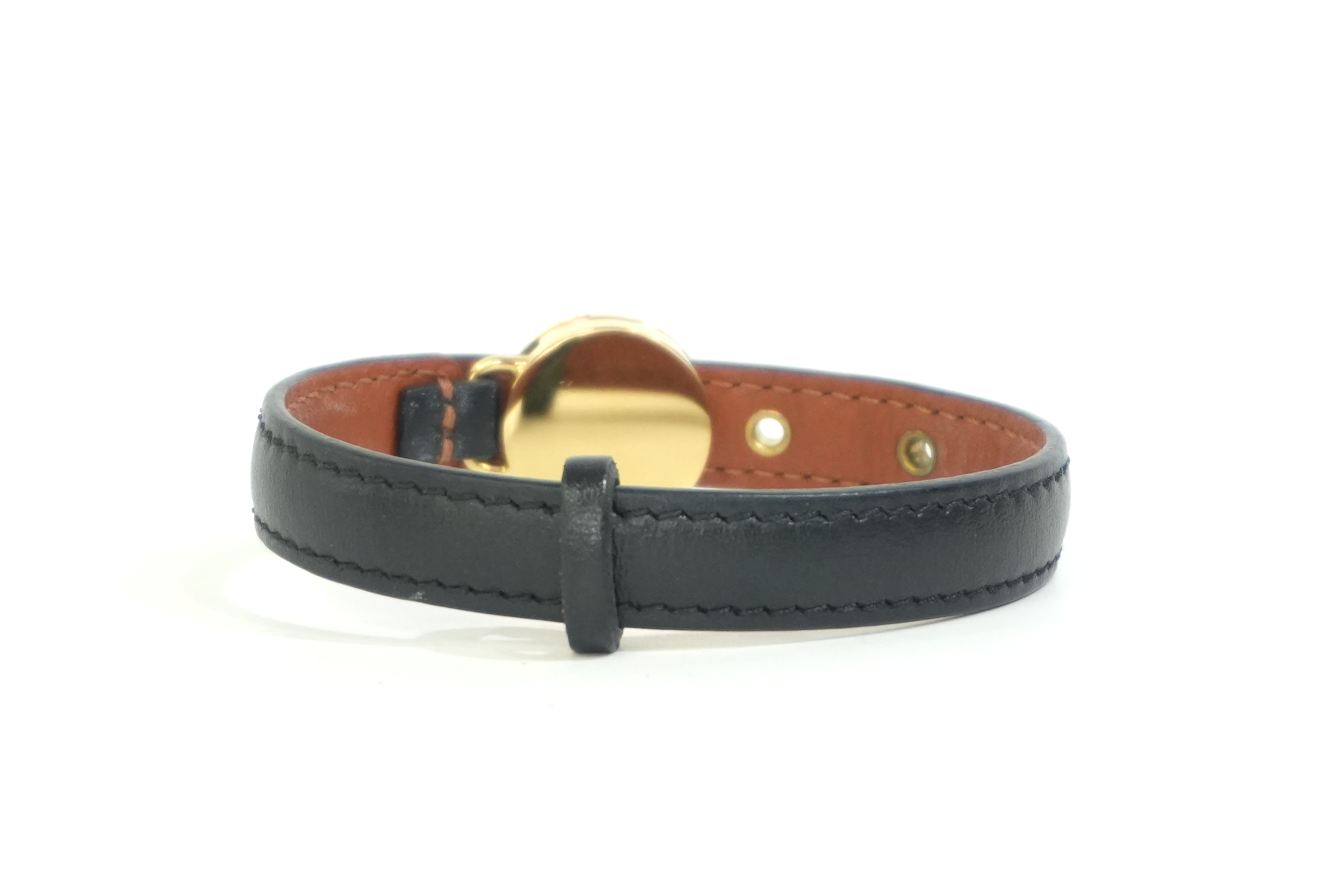 Pre-owned Louis Vuitton Leather Bracelet Navy Blue