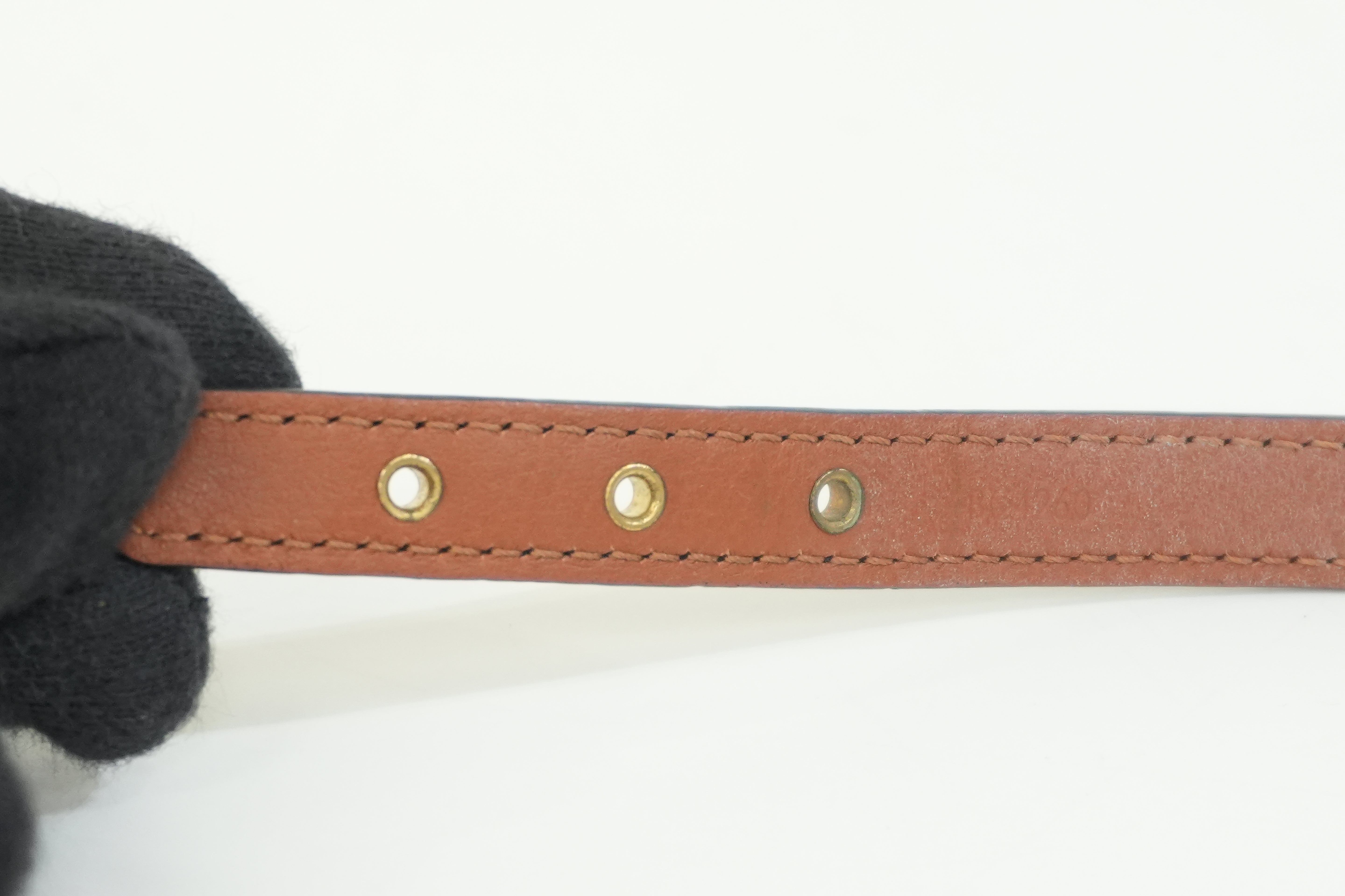 Pre-owned Louis Vuitton Leather Bracelet Navy Blue