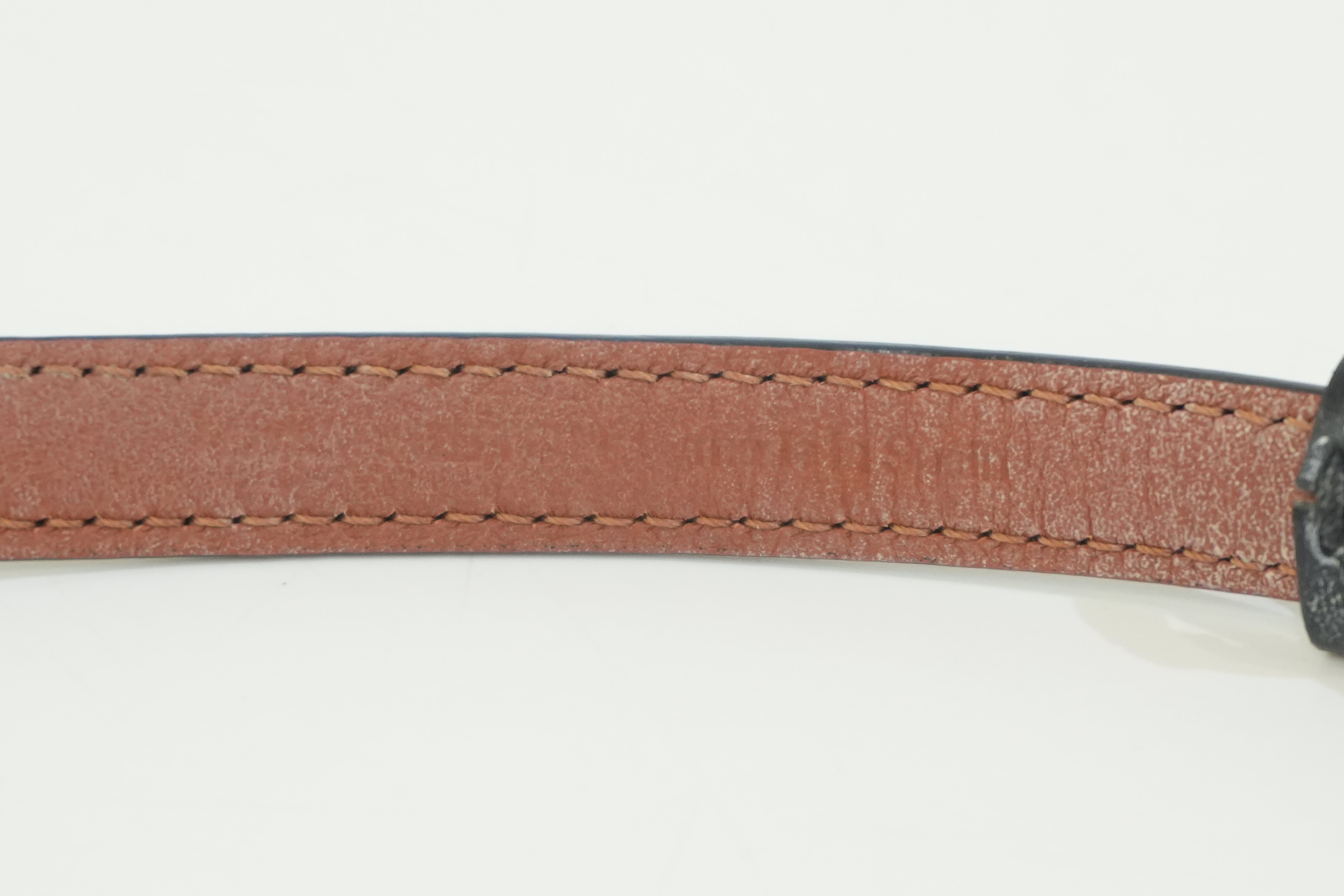 Pre-owned Louis Vuitton Leather Bracelet Navy Blue
