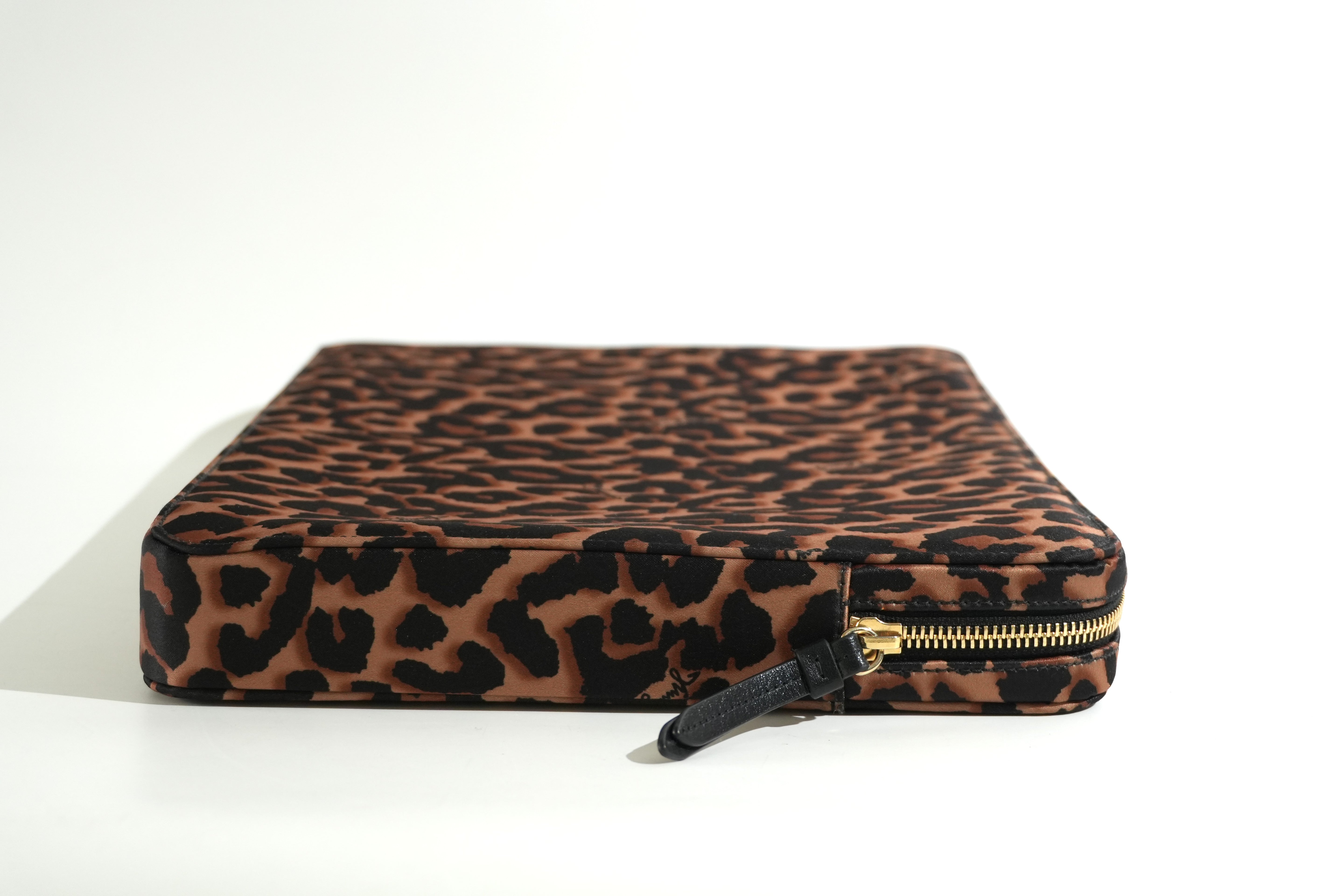 Pre-owned Jimmy Choo Animal Print Laptop Bag Brown