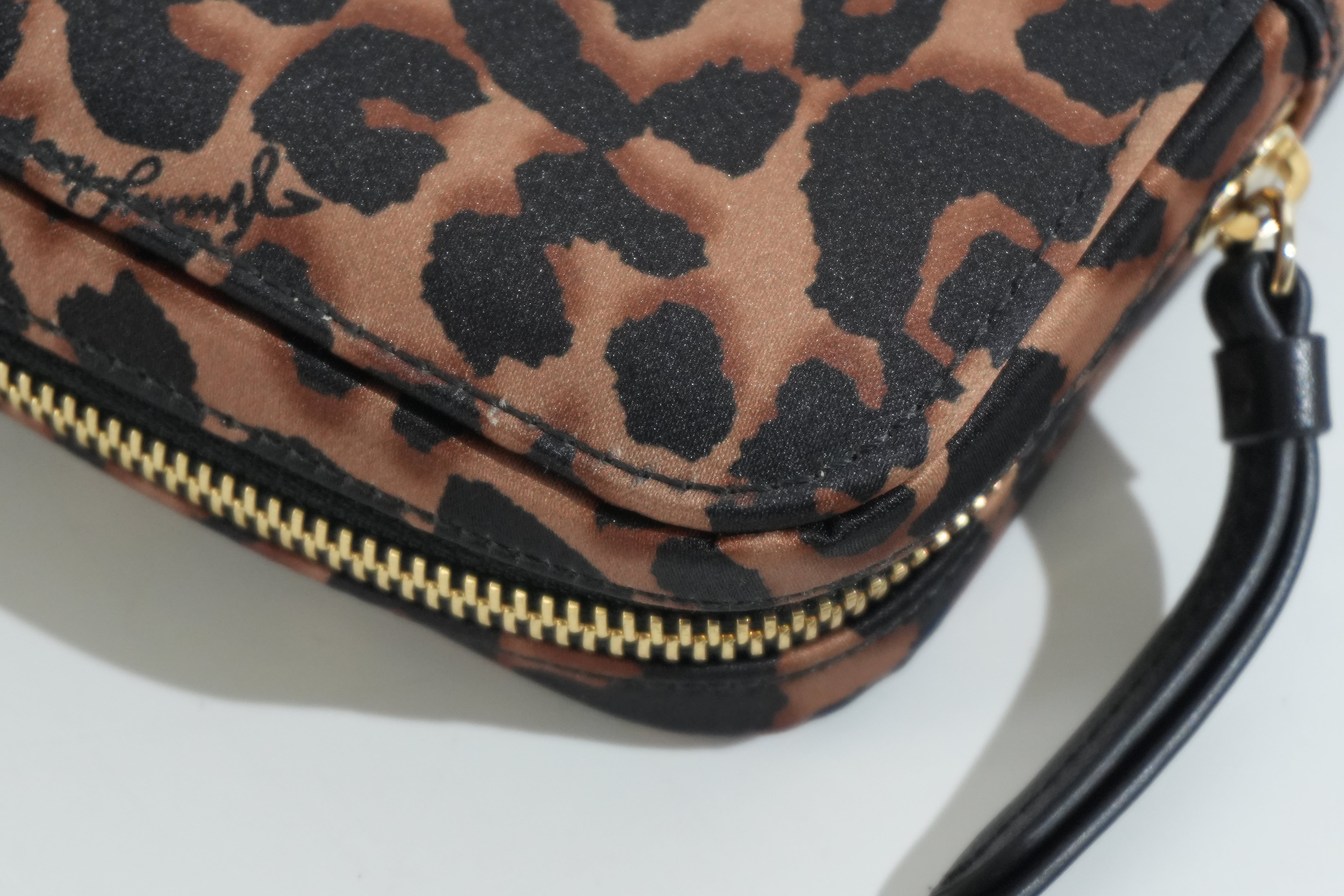 Pre-owned Jimmy Choo Animal Print Laptop Bag Brown