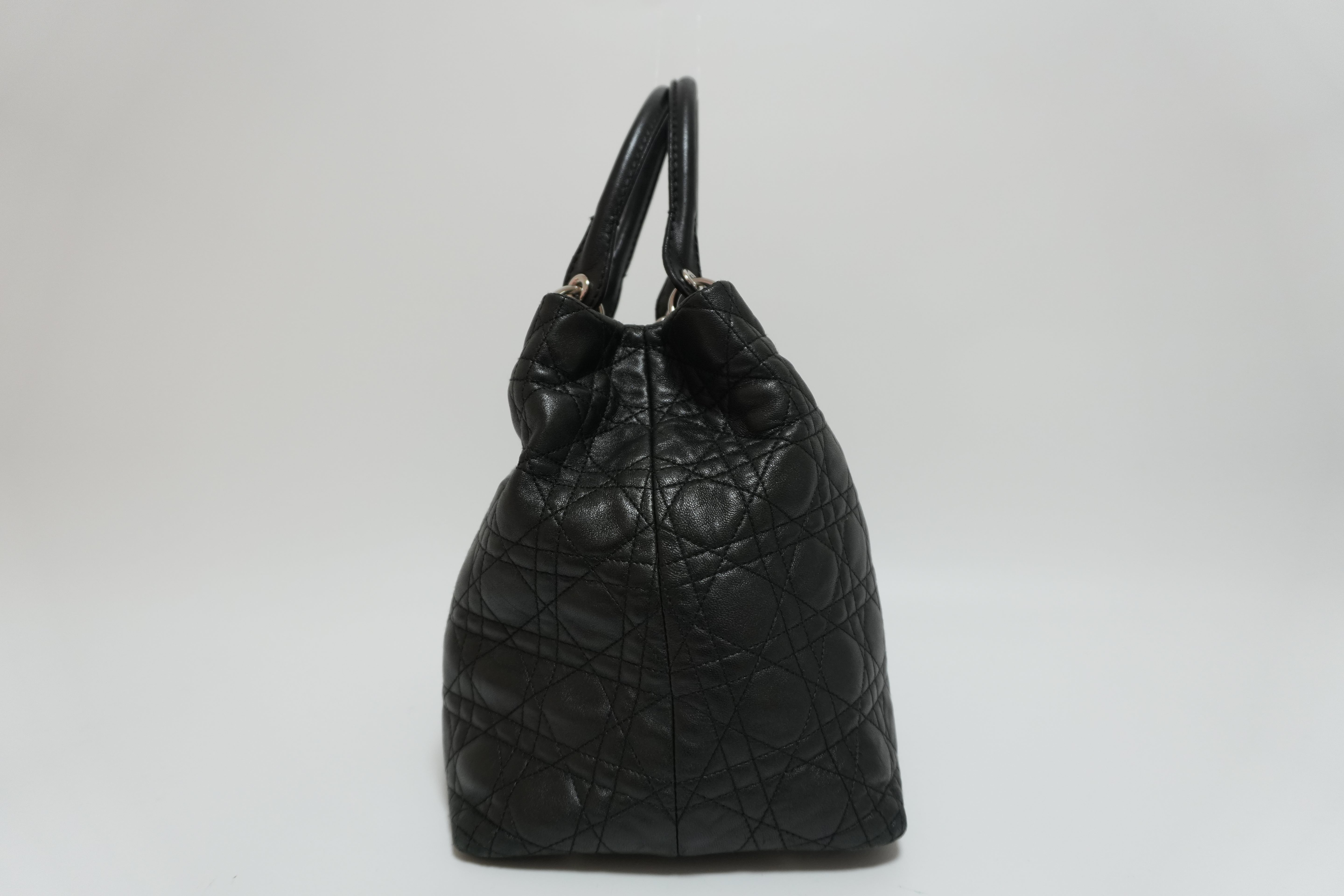 Dior Leather Cannage Tote Bag Used