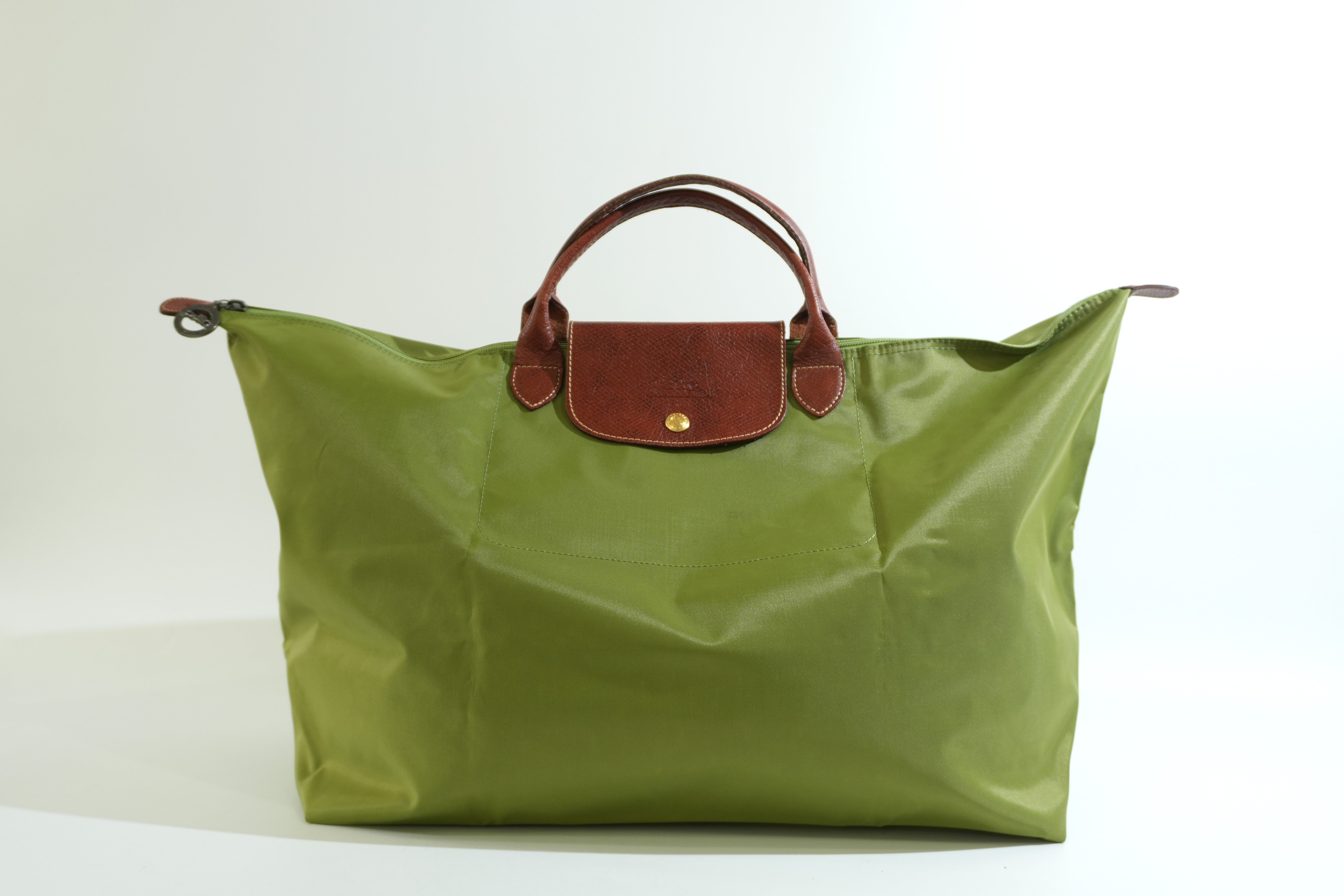 Pre-owned Longchamp Short Handle Handbag Light Green