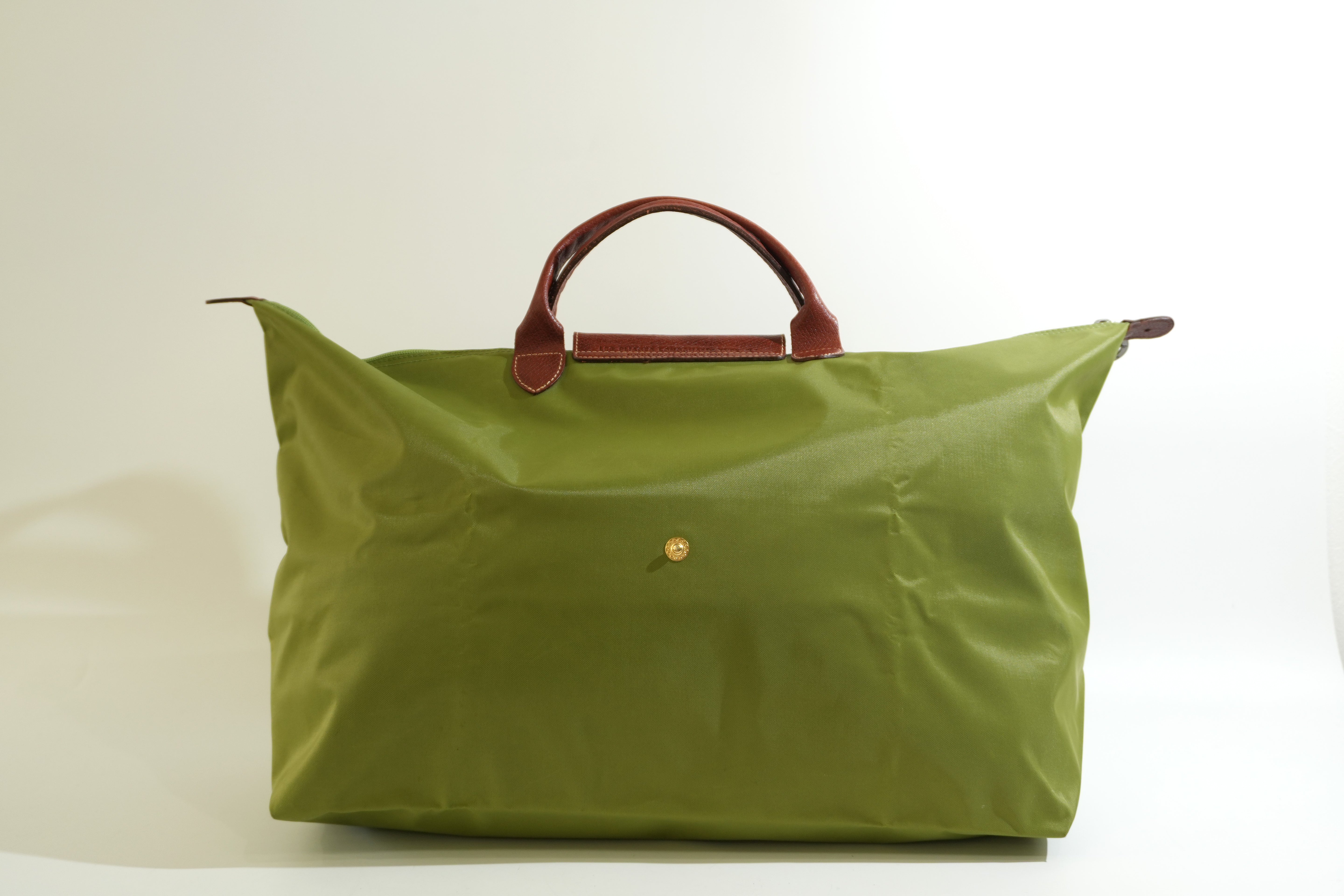 Pre-owned Longchamp Short Handle Handbag Light Green