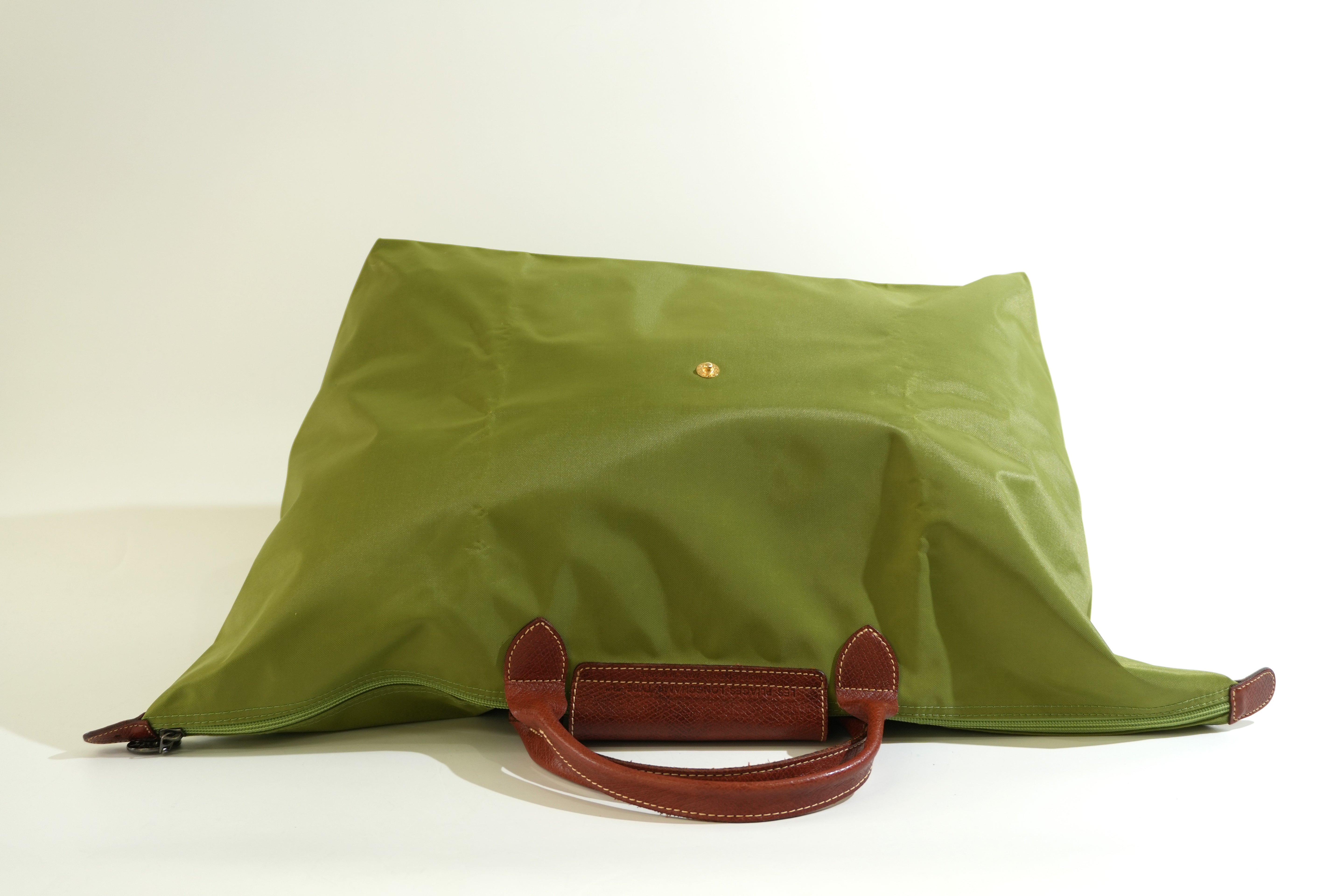 Pre-owned Longchamp Short Handle Handbag Light Green