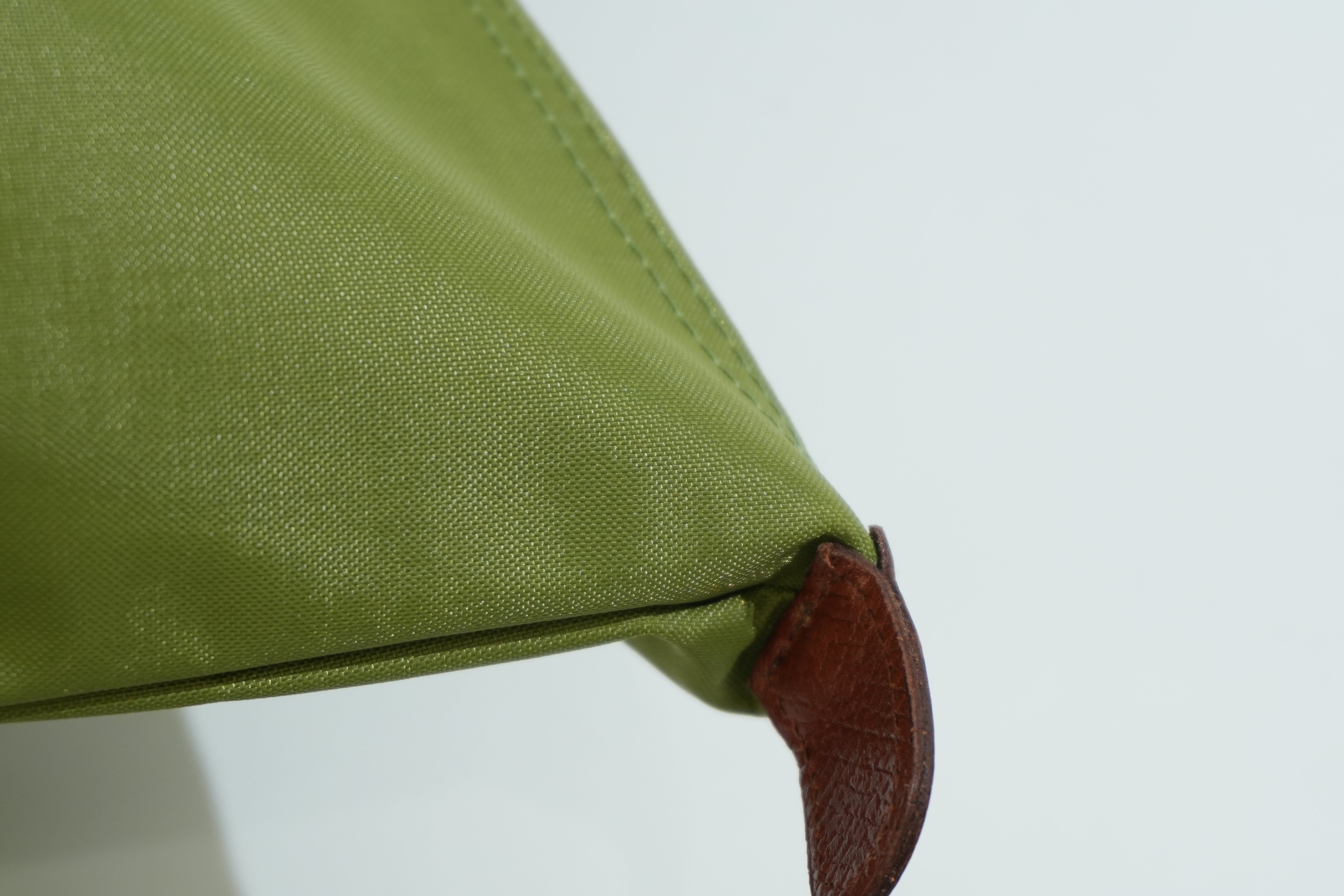 Pre-owned Longchamp Short Handle Handbag Light Green
