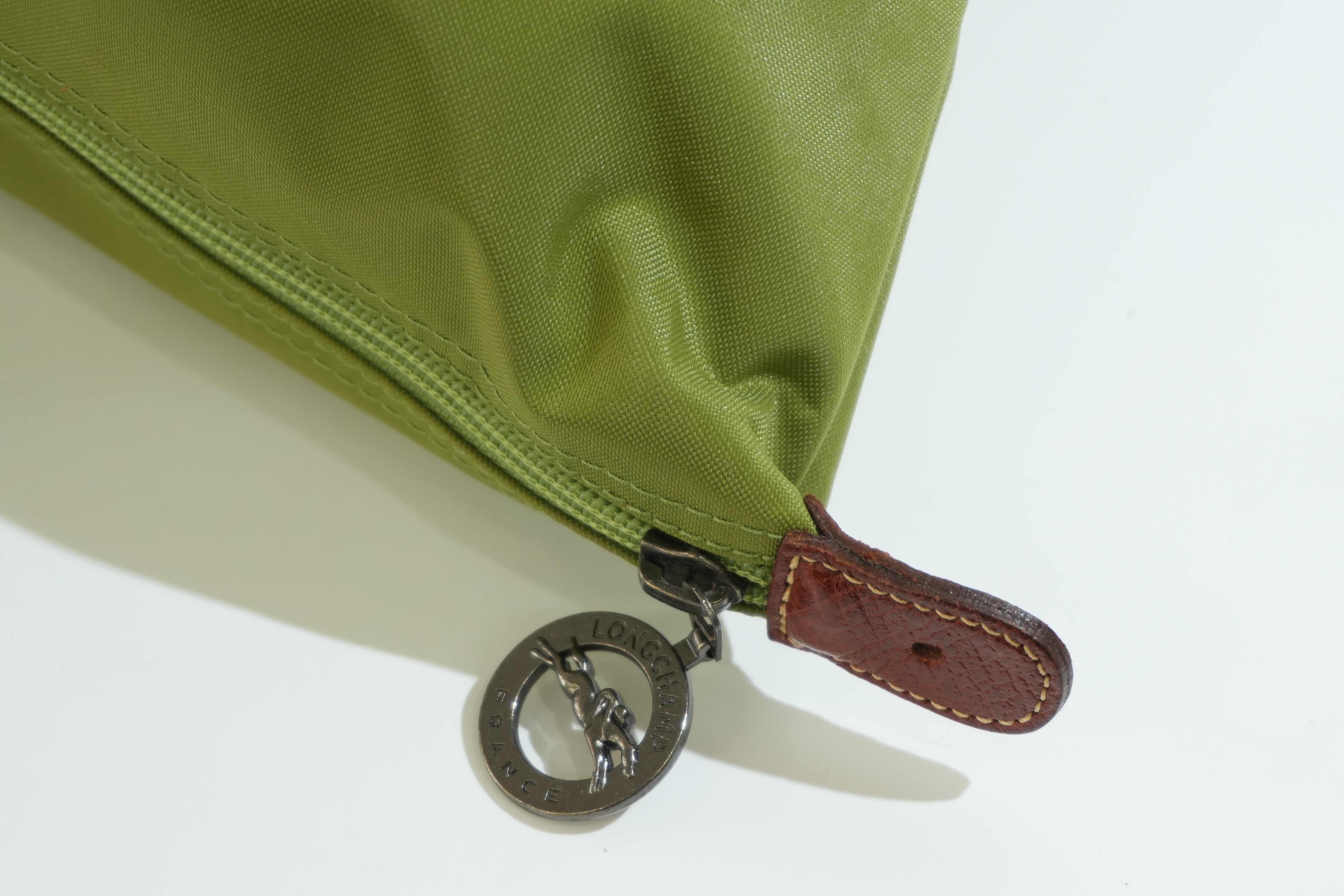 Pre-owned Longchamp Short Handle Handbag Light Green