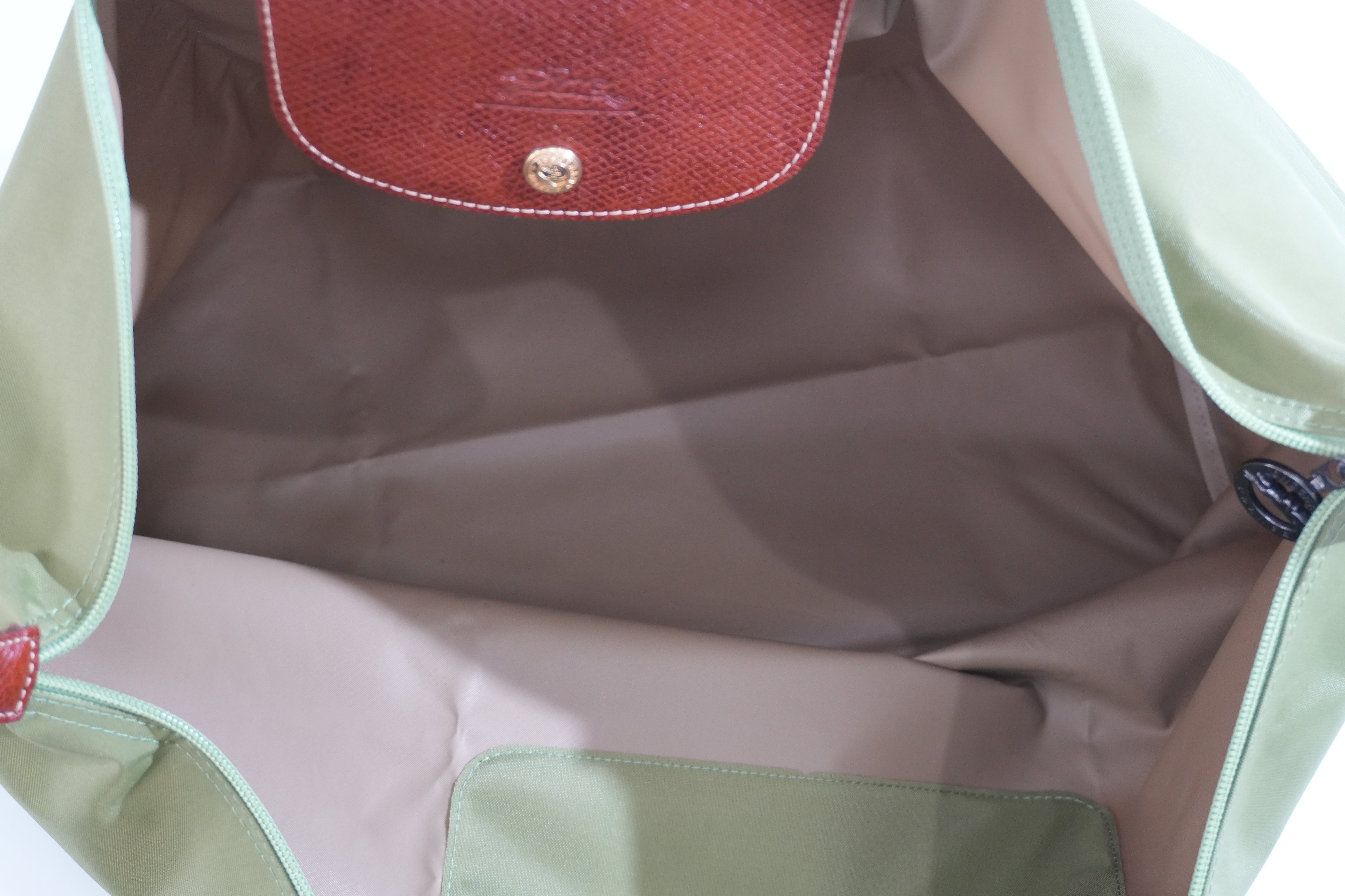 Pre-owned Longchamp Short Handle Handbag Light Green