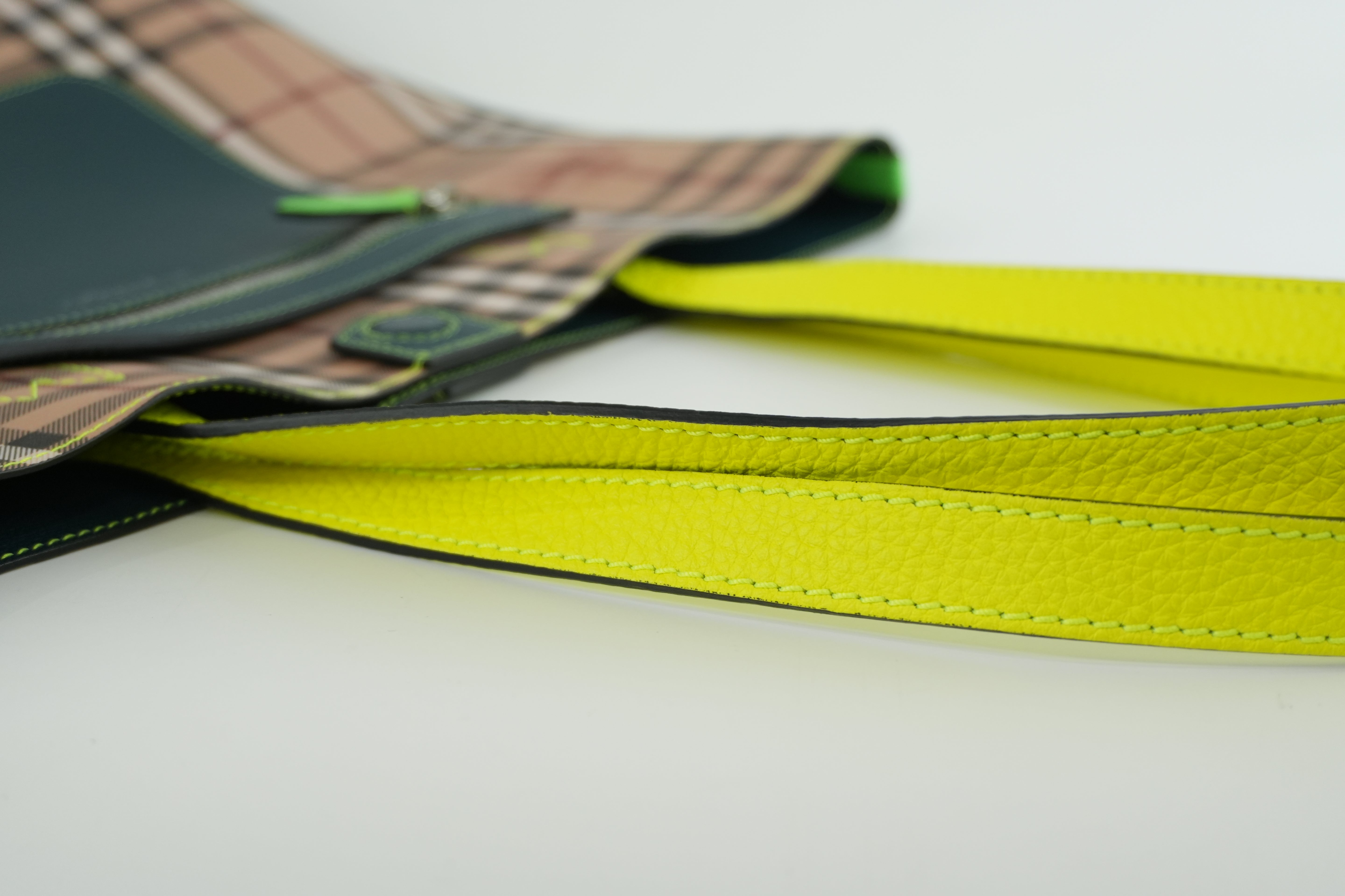 Burberry Reversible Tote Bag Brown and Green Used