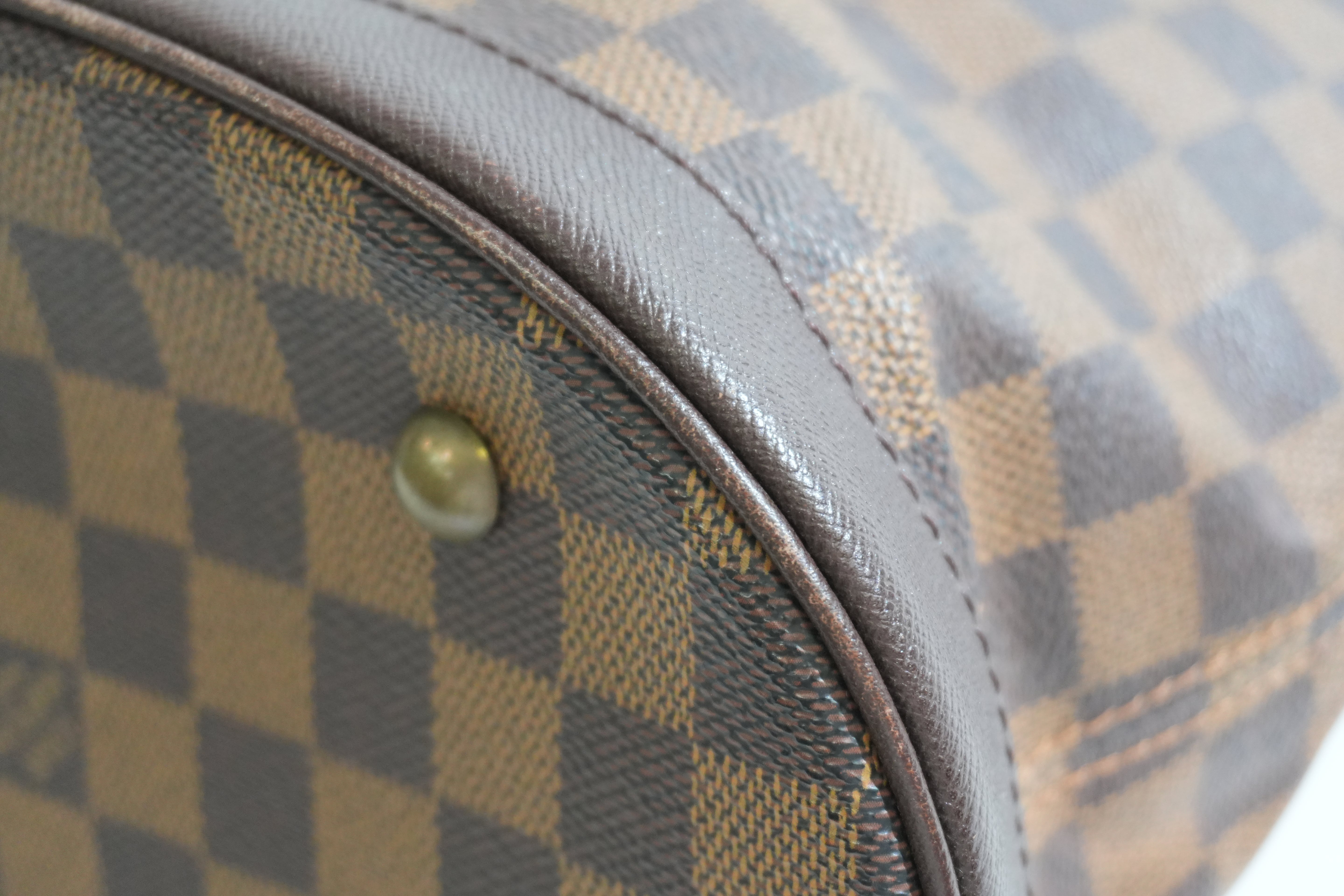 Pre-owned Louis Vuitton Damier Ebene Marais Bucket Bag