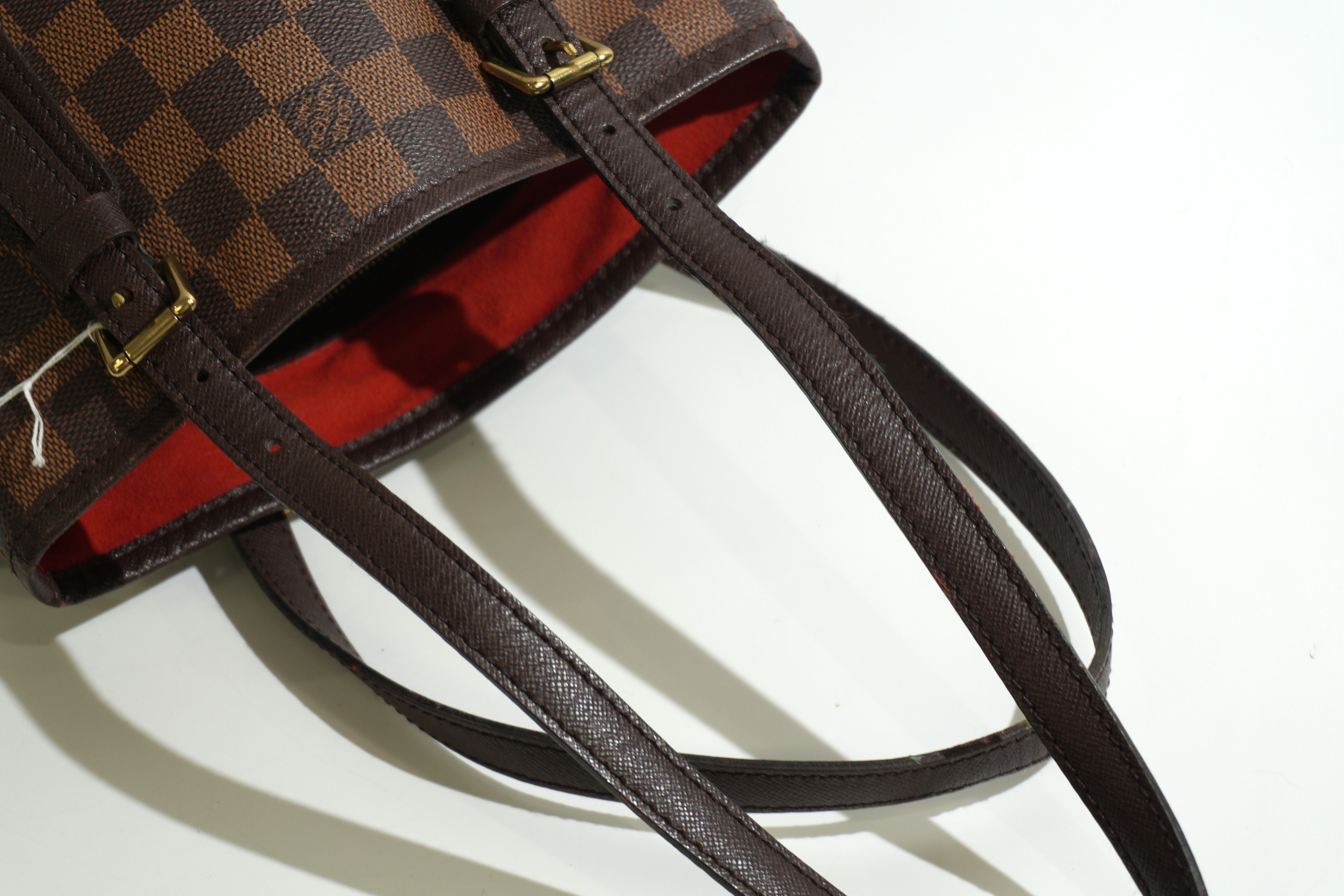 Pre-owned Louis Vuitton Damier Ebene Marais Bucket Bag