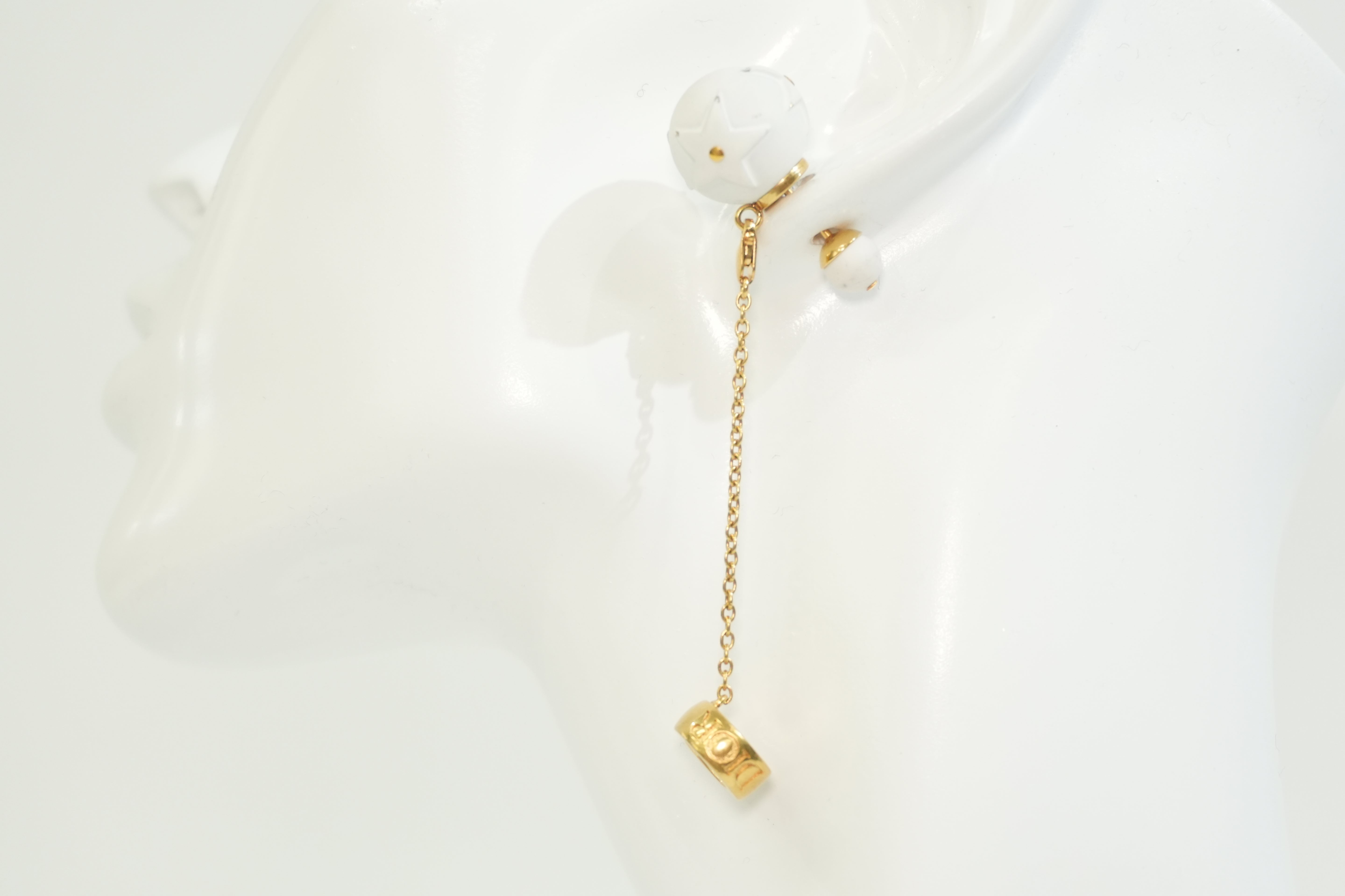 Pre-owned Dior Steel Wrecking Ball Earrings