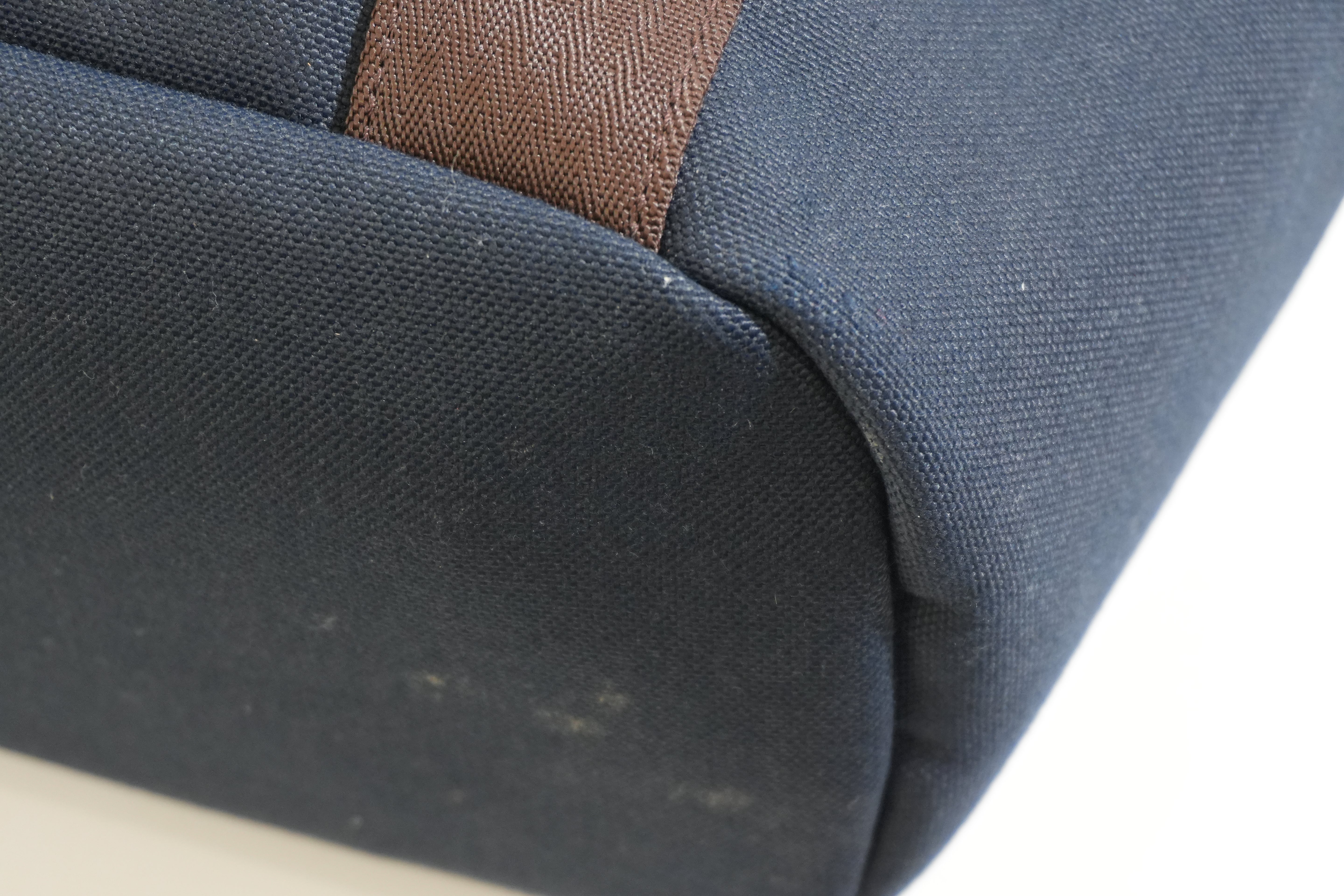 Pre-owned Hermes Sac De Pansage Groom Tote Bag Navy Blue