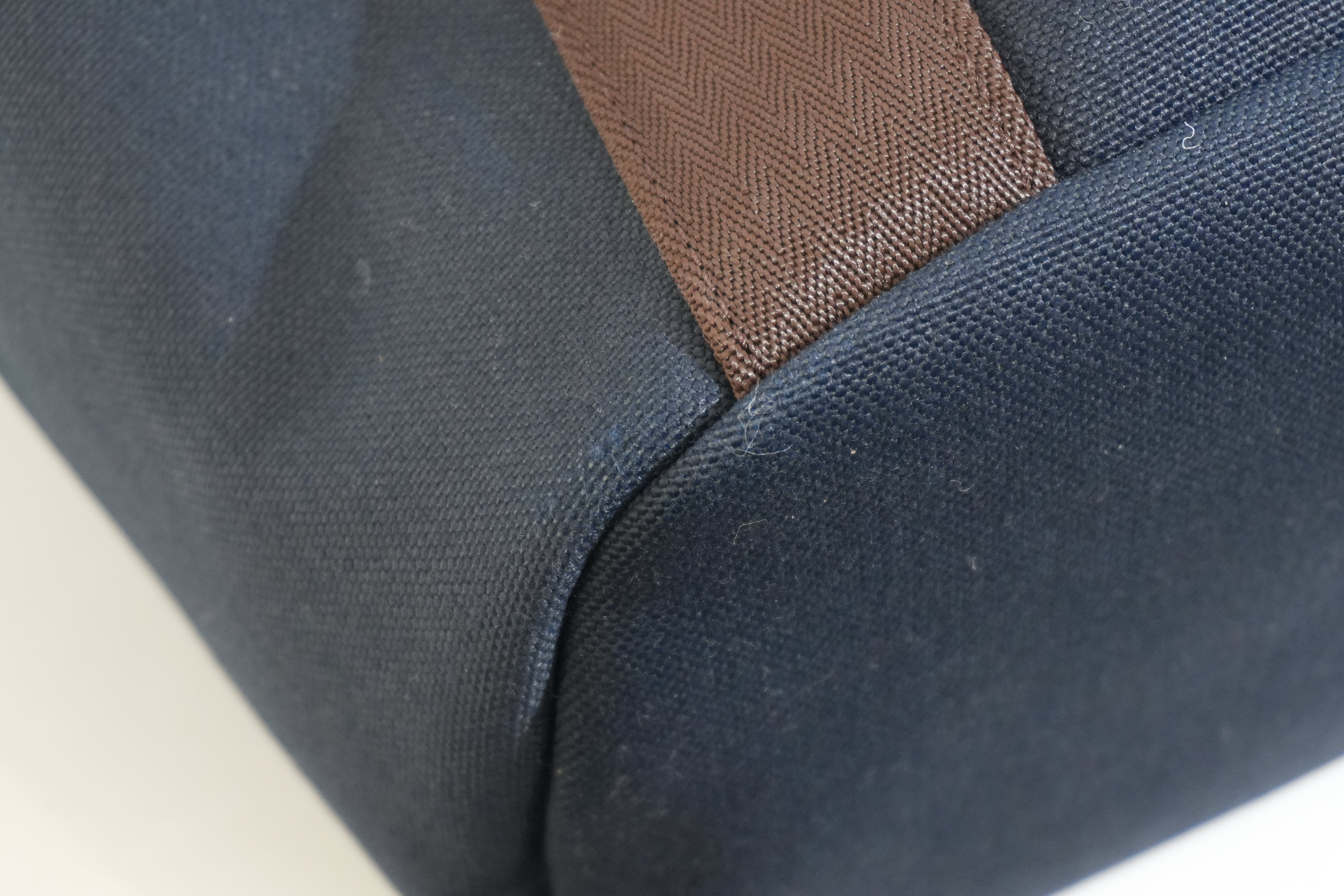 Pre-owned Hermes Sac De Pansage Groom Tote Bag Navy Blue