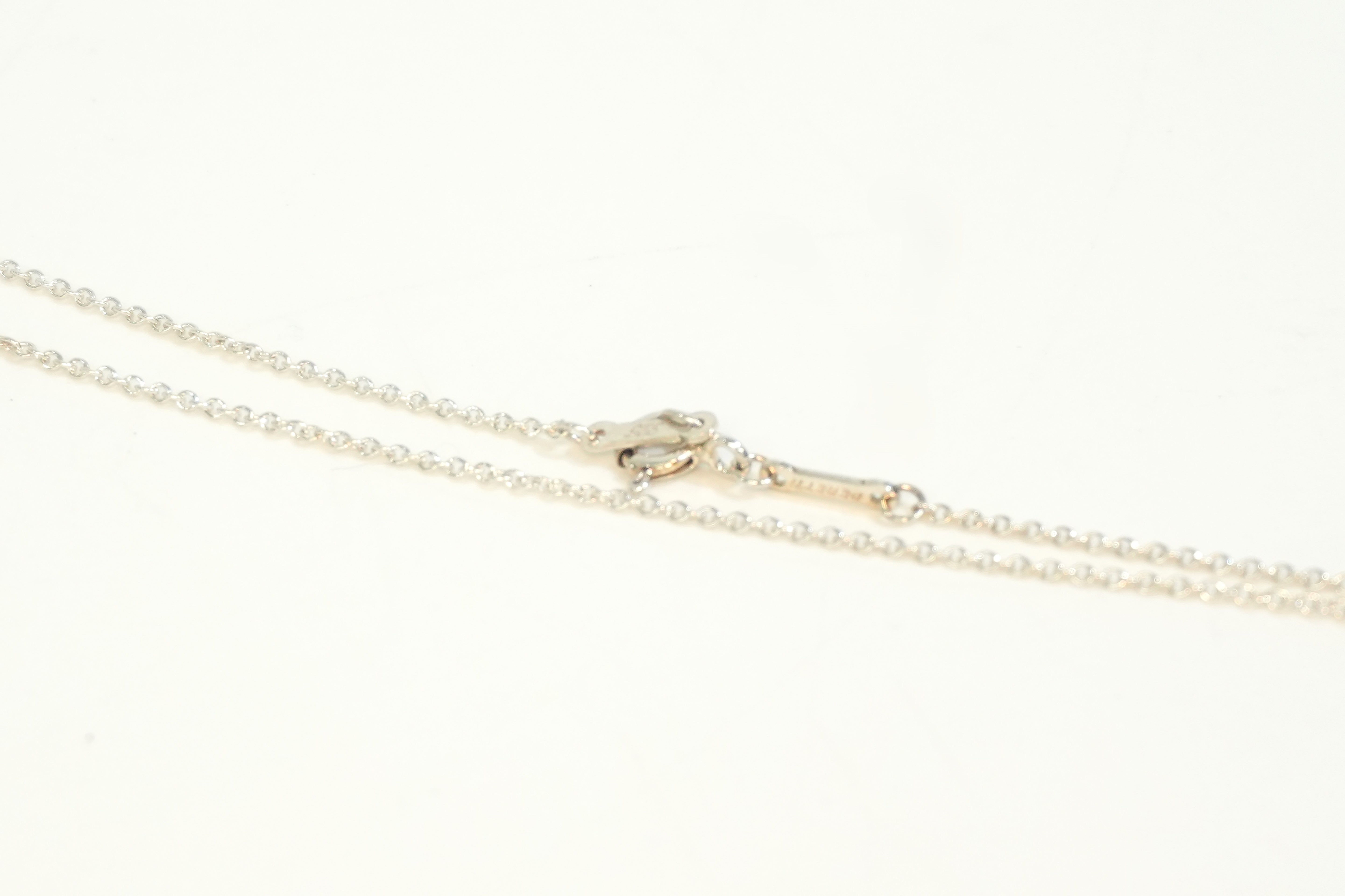 Pre-owned Tiffany & Co. Open Heart Pendant Necklace Silver tone