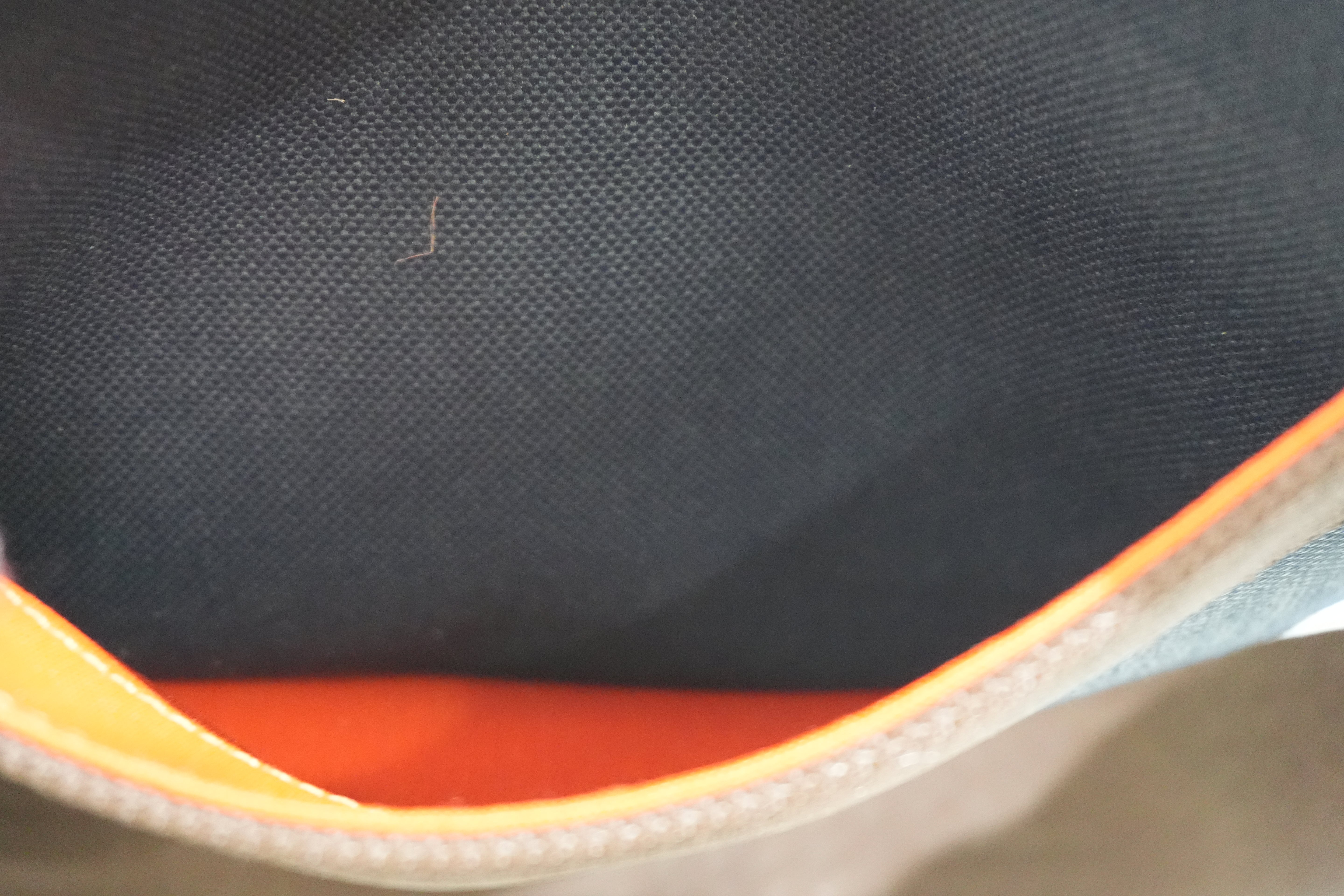 Pre-owned Hermes Sac De Pansage Groom Tote Bag Navy Blue