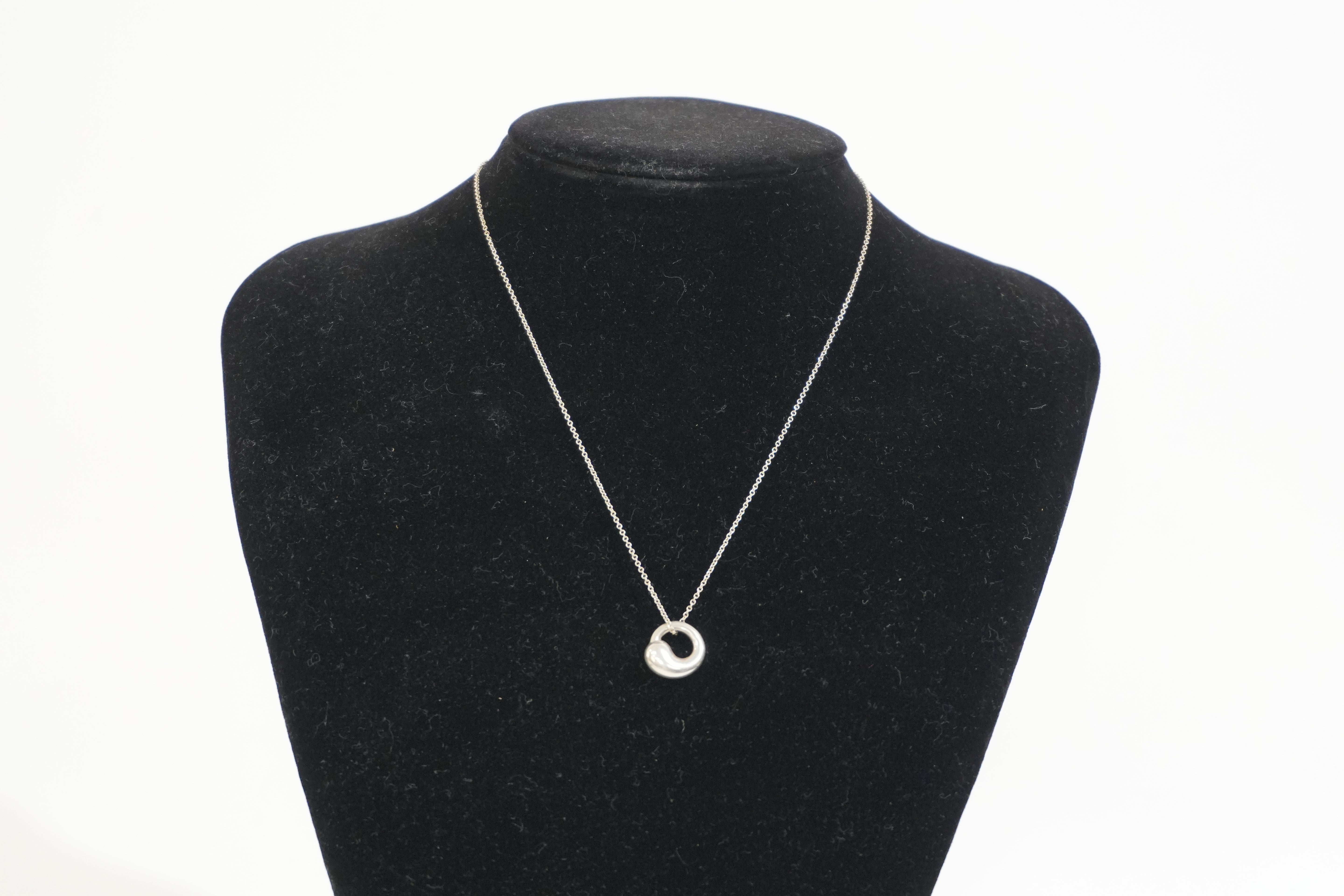 Pre-owned Tiffany & Co. Eternal Circle Pendant Necklace Silver tone