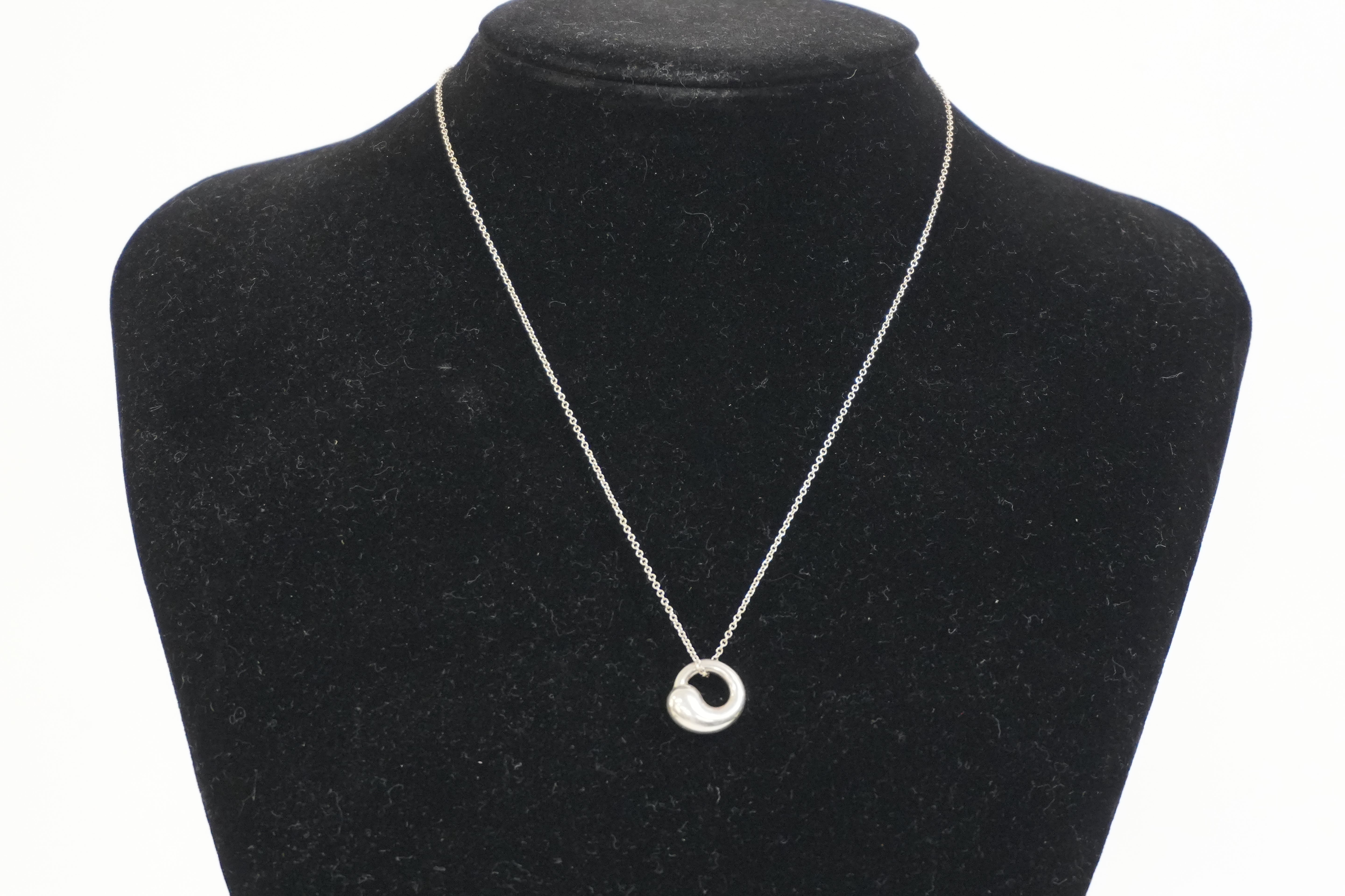 Pre-owned Tiffany & Co. Eternal Circle Pendant Necklace Silver tone