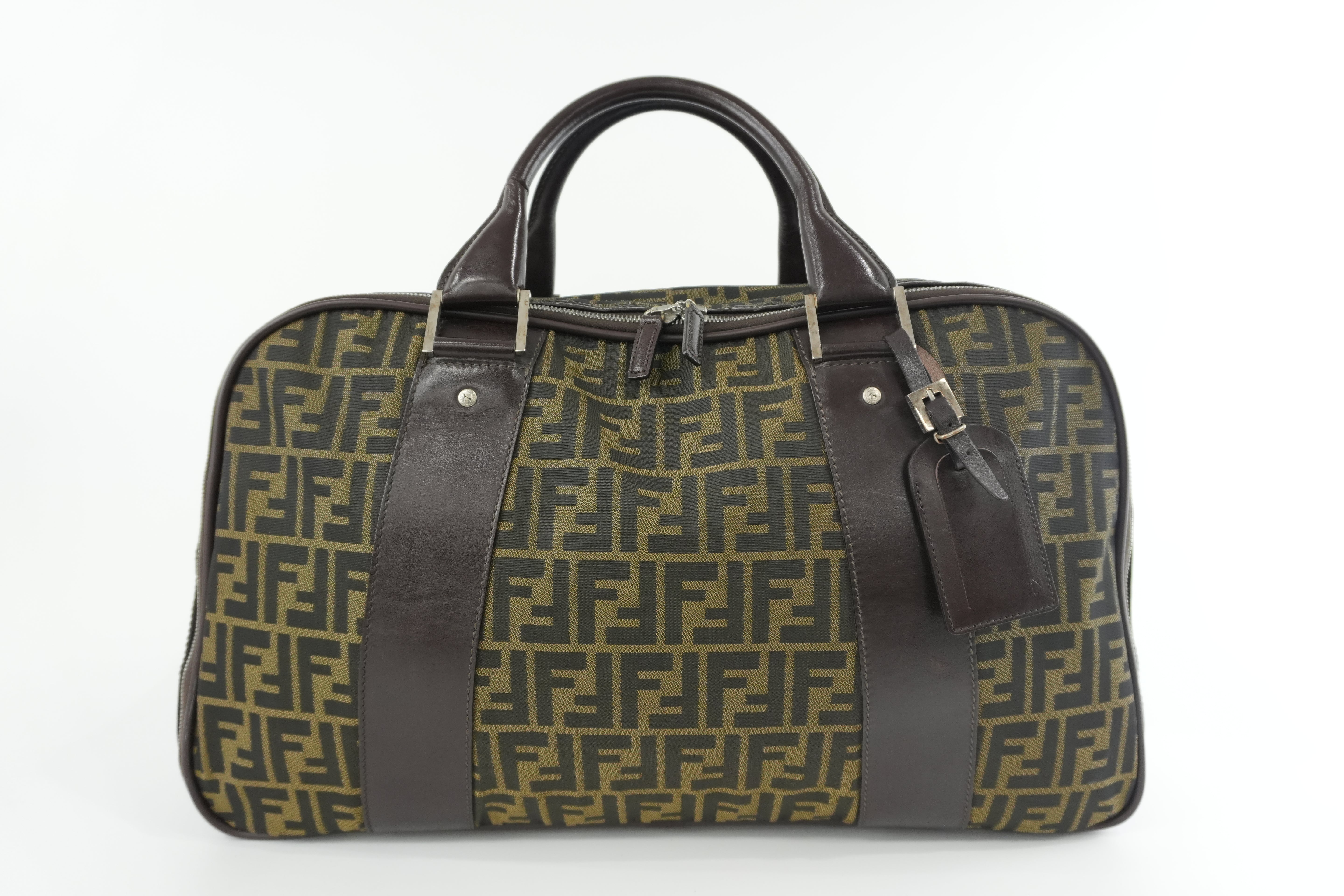 Pre-owned Fendi Zucca Duffle Bag Used