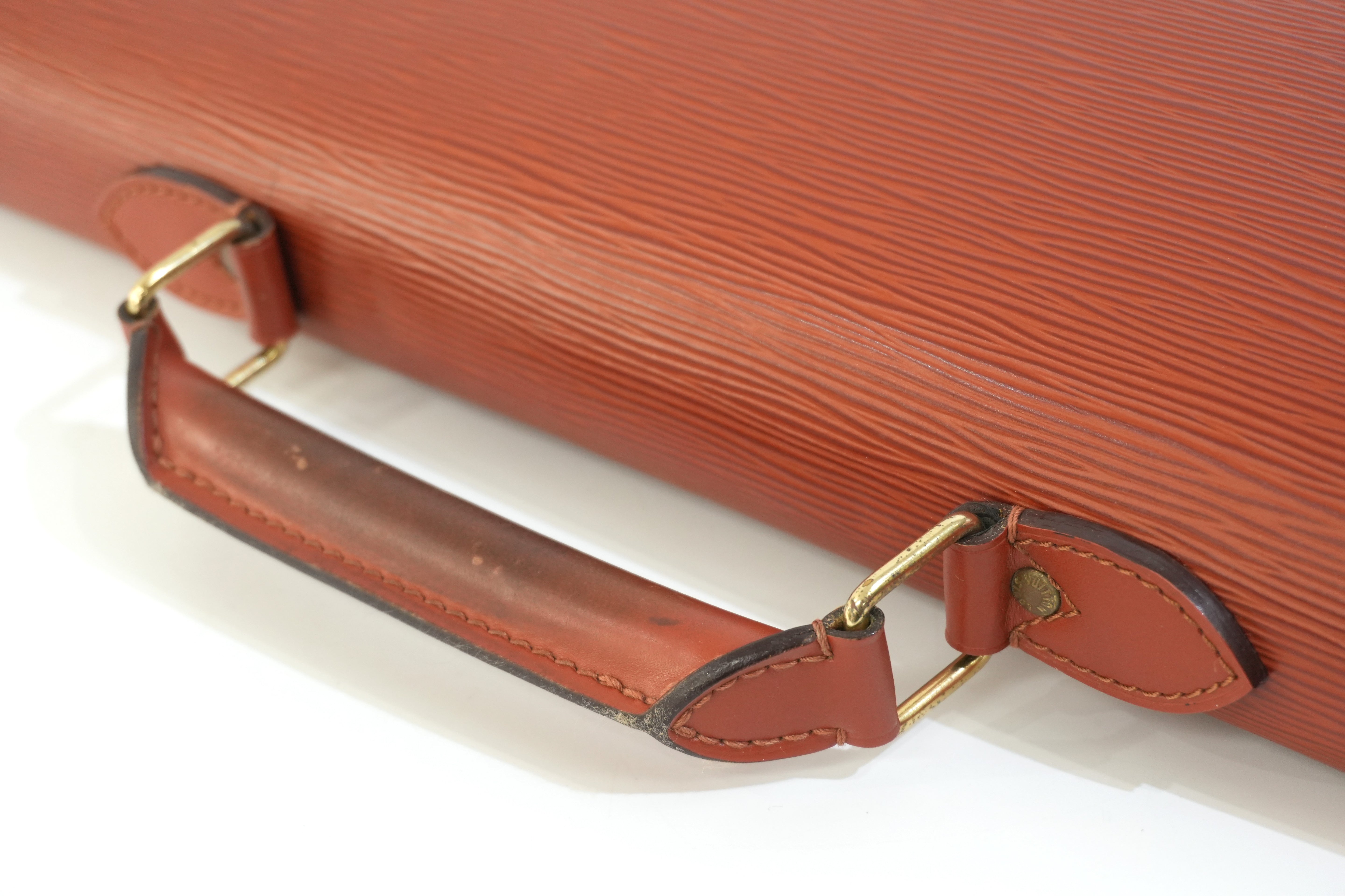 Pre-owned Louis Vuitton Epi Briefcase Handbag Kenya Brown